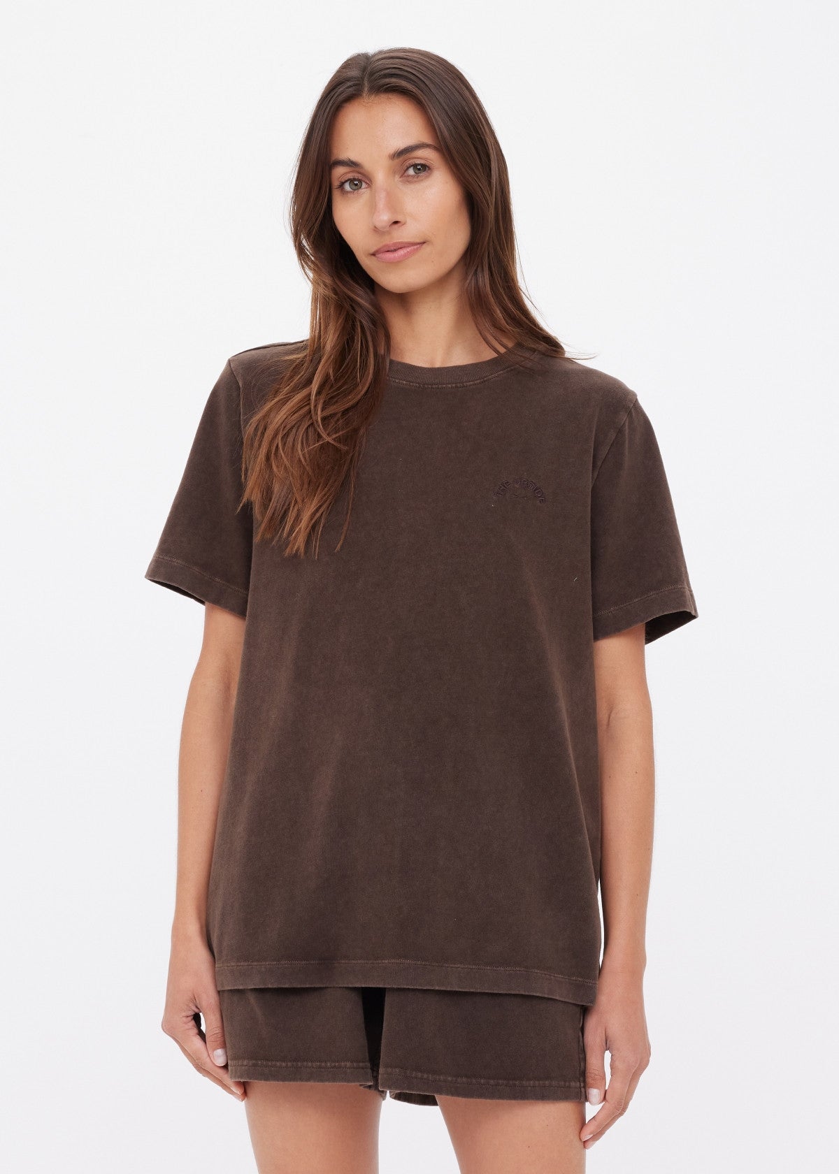 The Upside | Soho Eva Crew Neck Tee - Cocoa