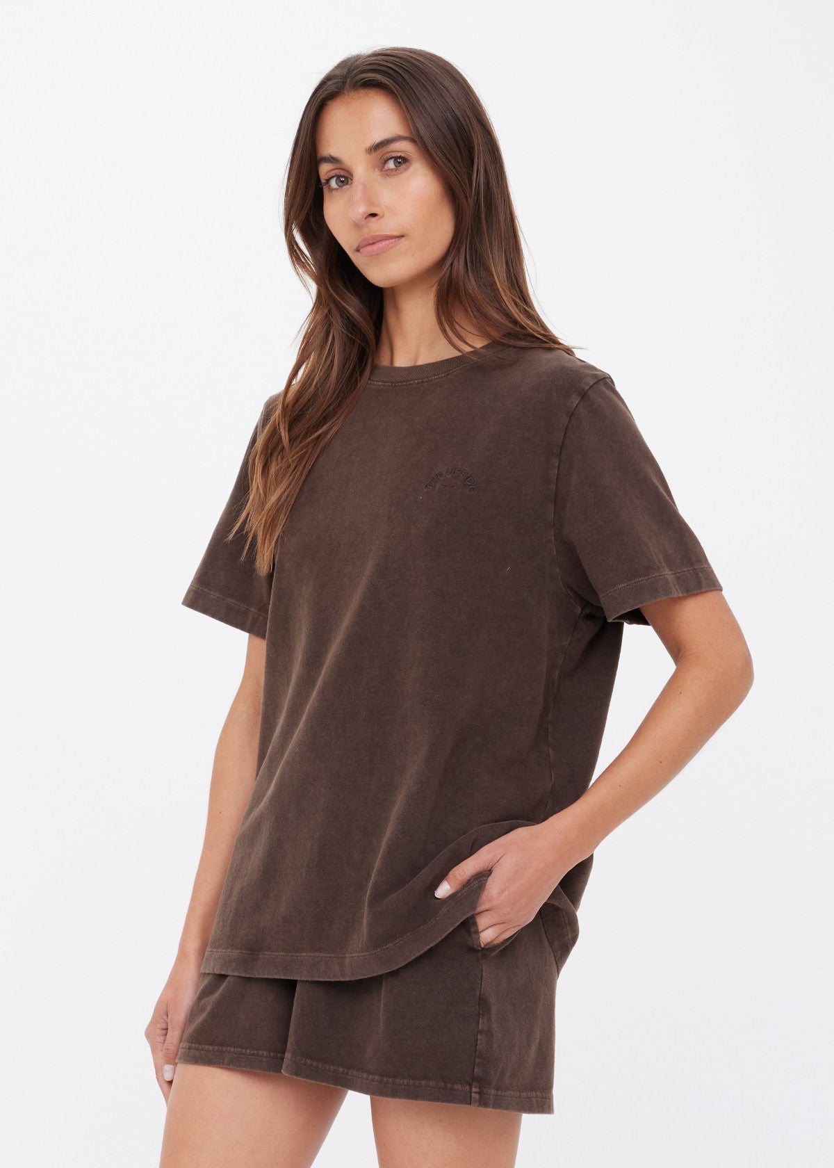 The Upside | Soho Eva Crew Neck Tee - Cocoa