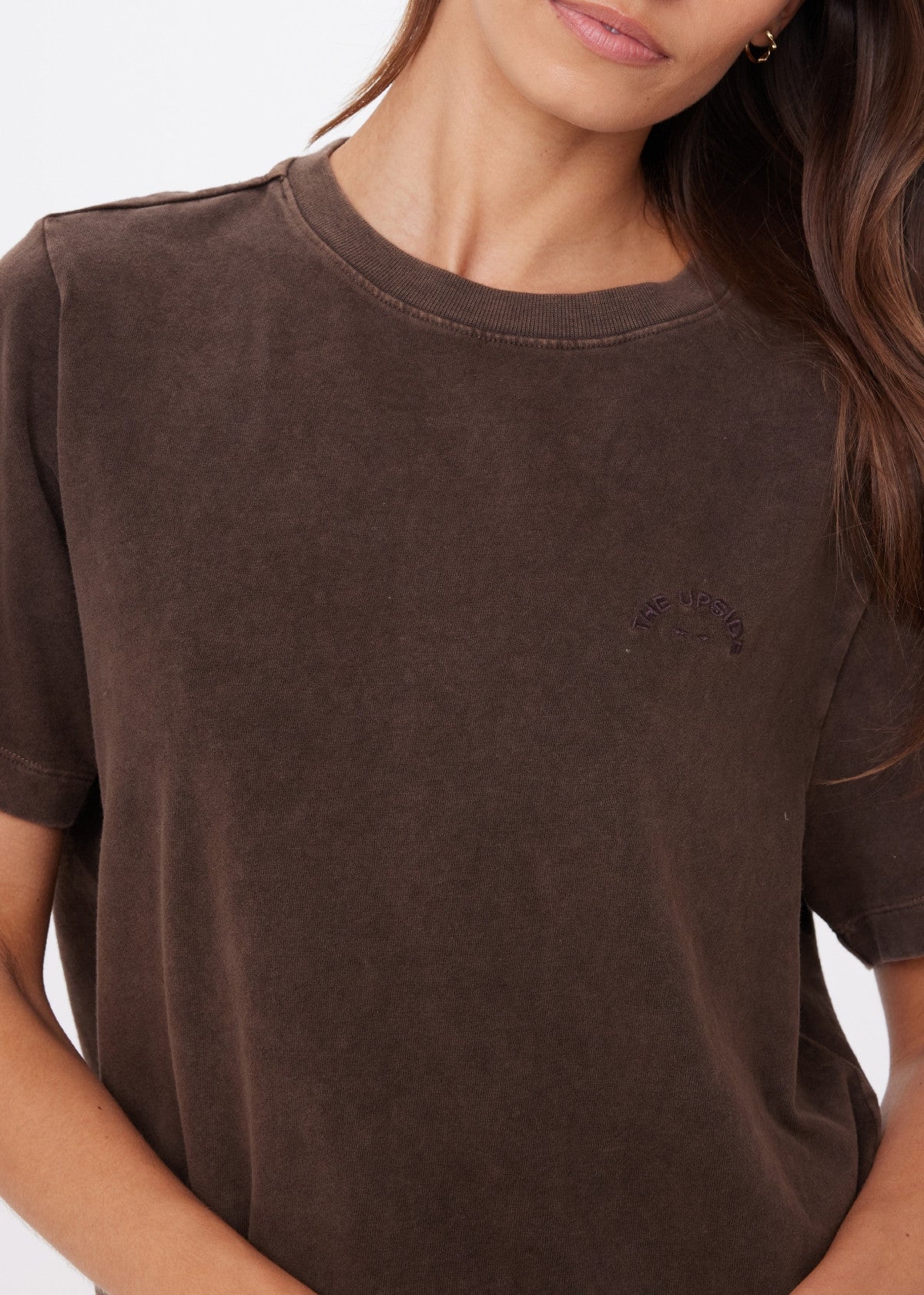 The Upside | Soho Eva Crew Neck Tee - Cocoa