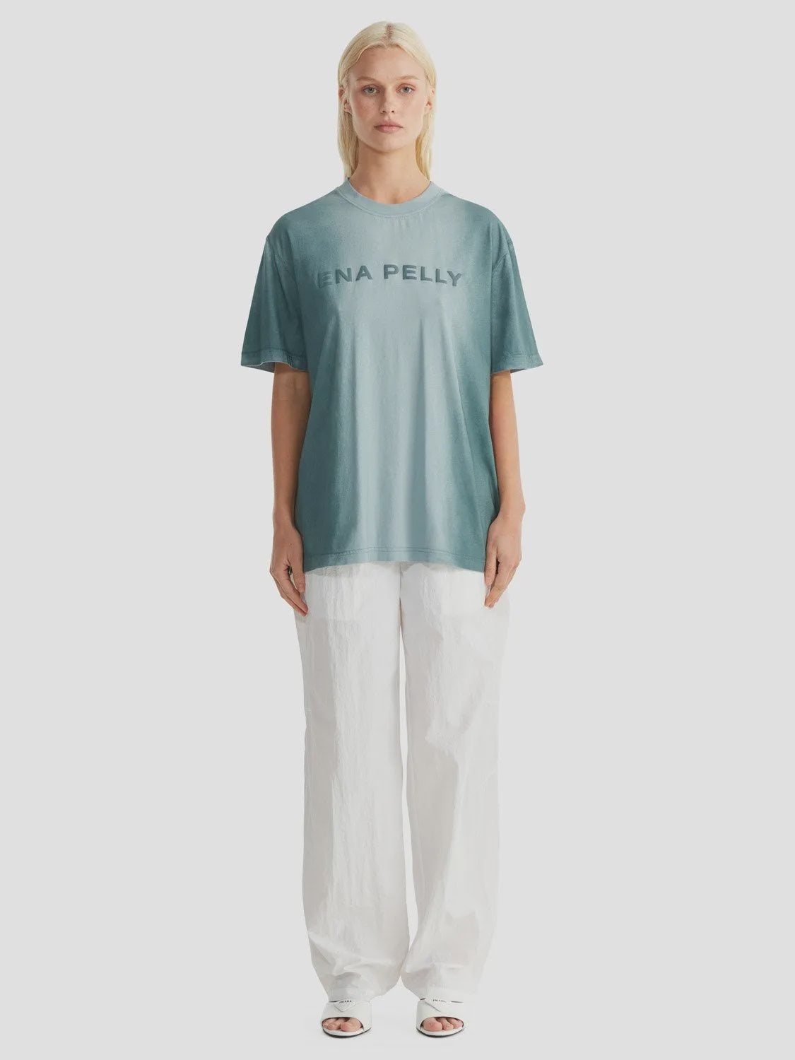 Ena Pelly | Jessie Oversized Tee Ombre Mist/Teal