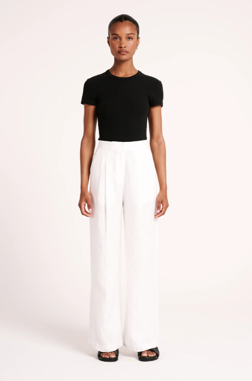 Nude Lucy | Thilda Linen Pant - White