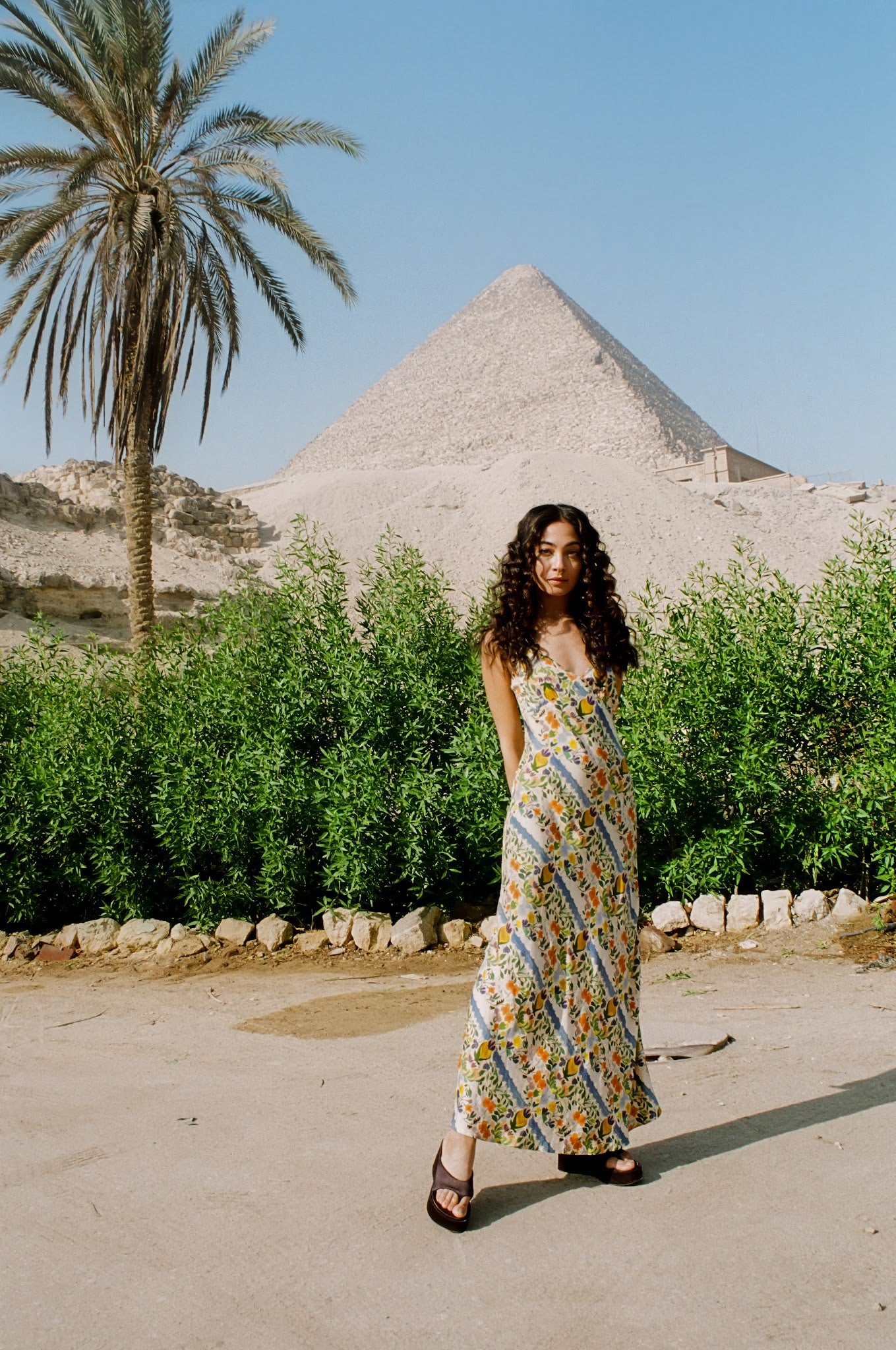 Kinga Csilla | Limone Triangle Slip Dress