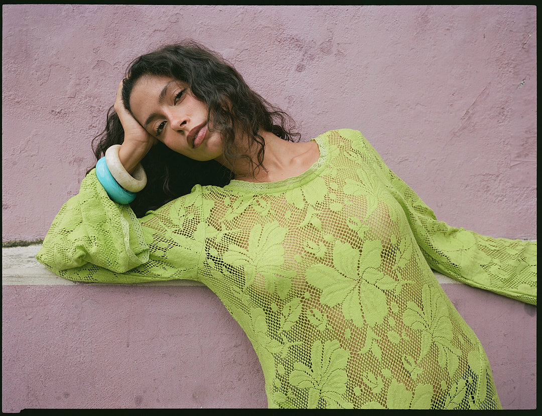 Kinga Csilla | Nova Lace Cherry Maxi Dress