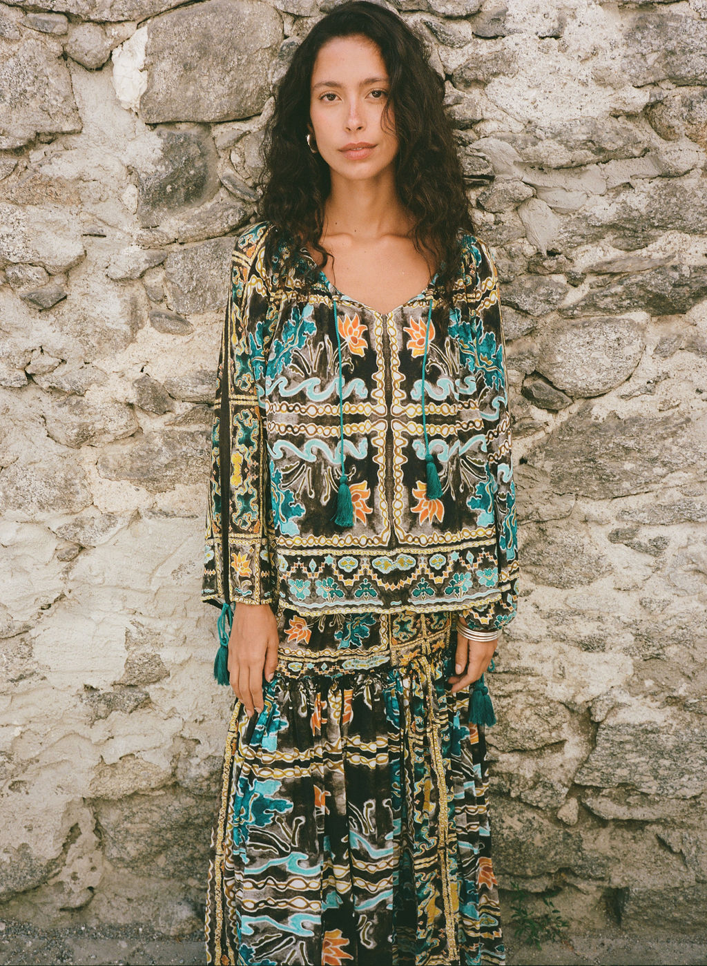 Kinga Csilla | Tatum Asa Shirred Maxi Skirt