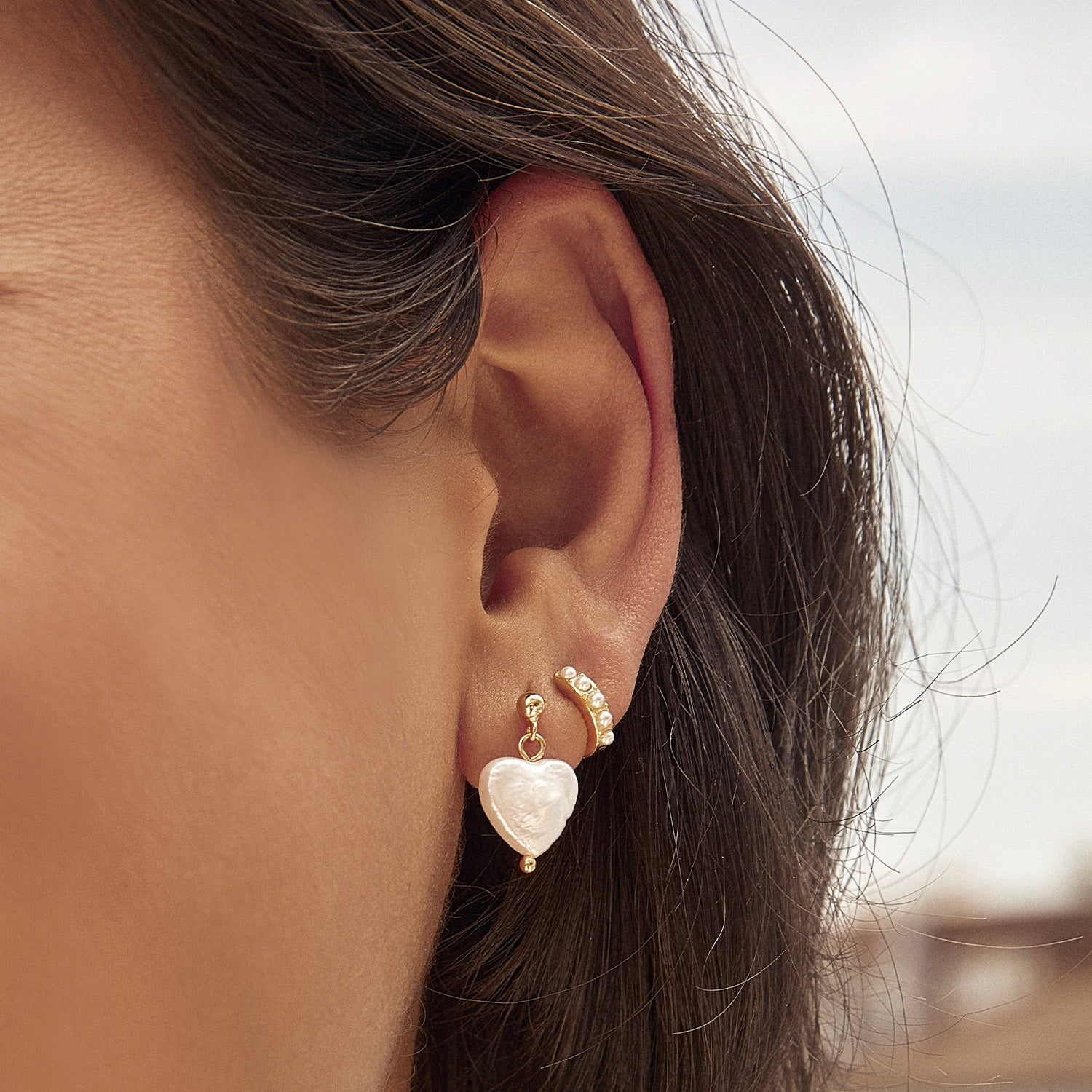 Arms Of Eve | Lover Gold and Pearl Earrings