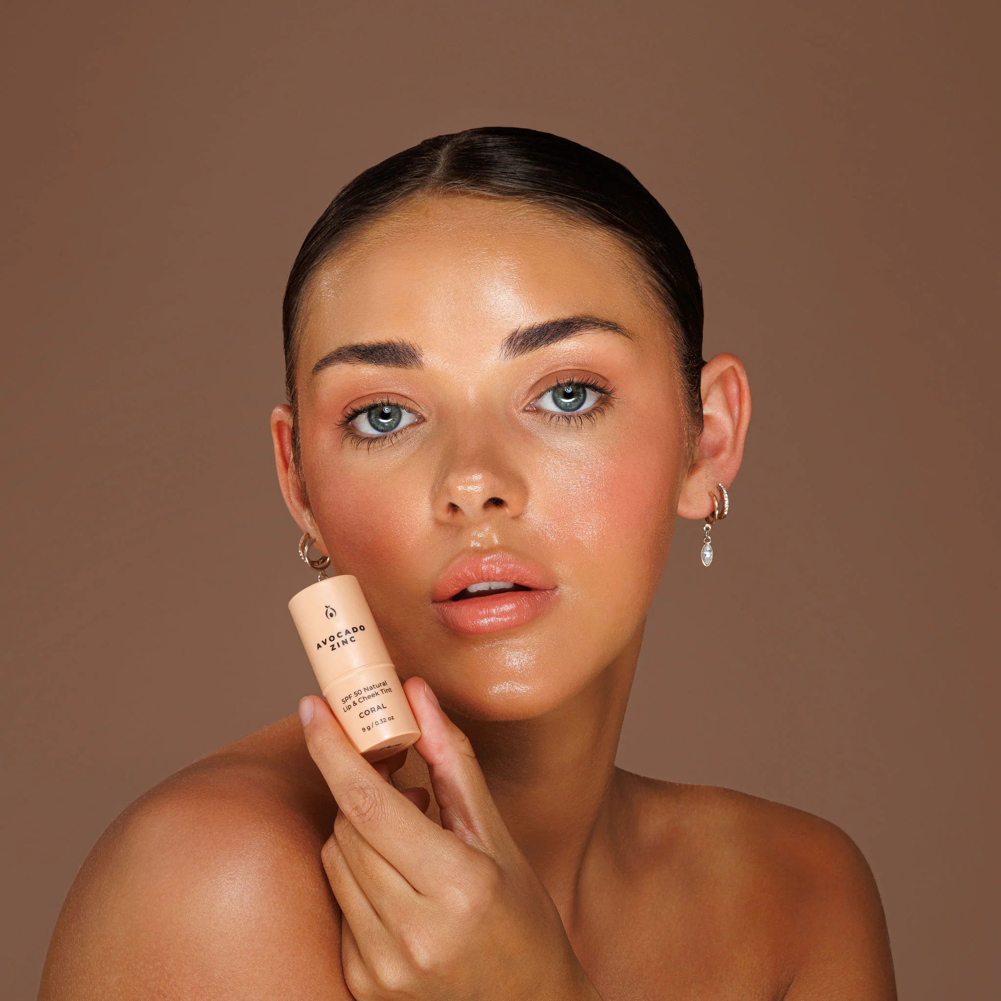 Avocado Zinc | SPF 50 Natural Lip & Cheek Tint - Coral