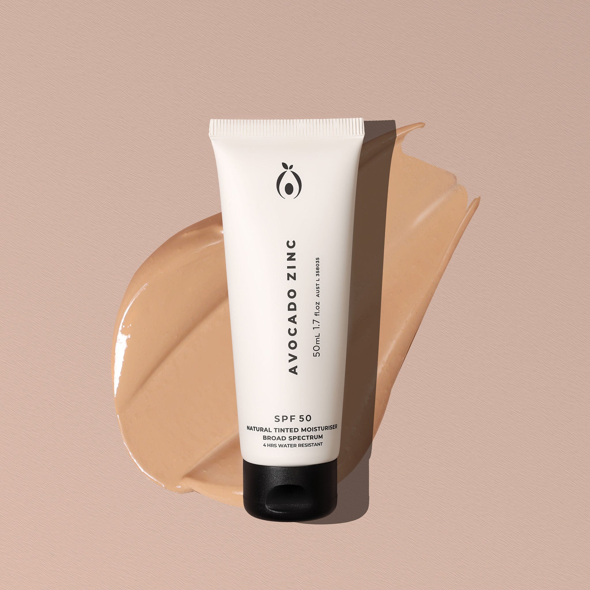 Avocado Zinc | SPF 50 Natural Tinted Moisturiser - Light/Medium