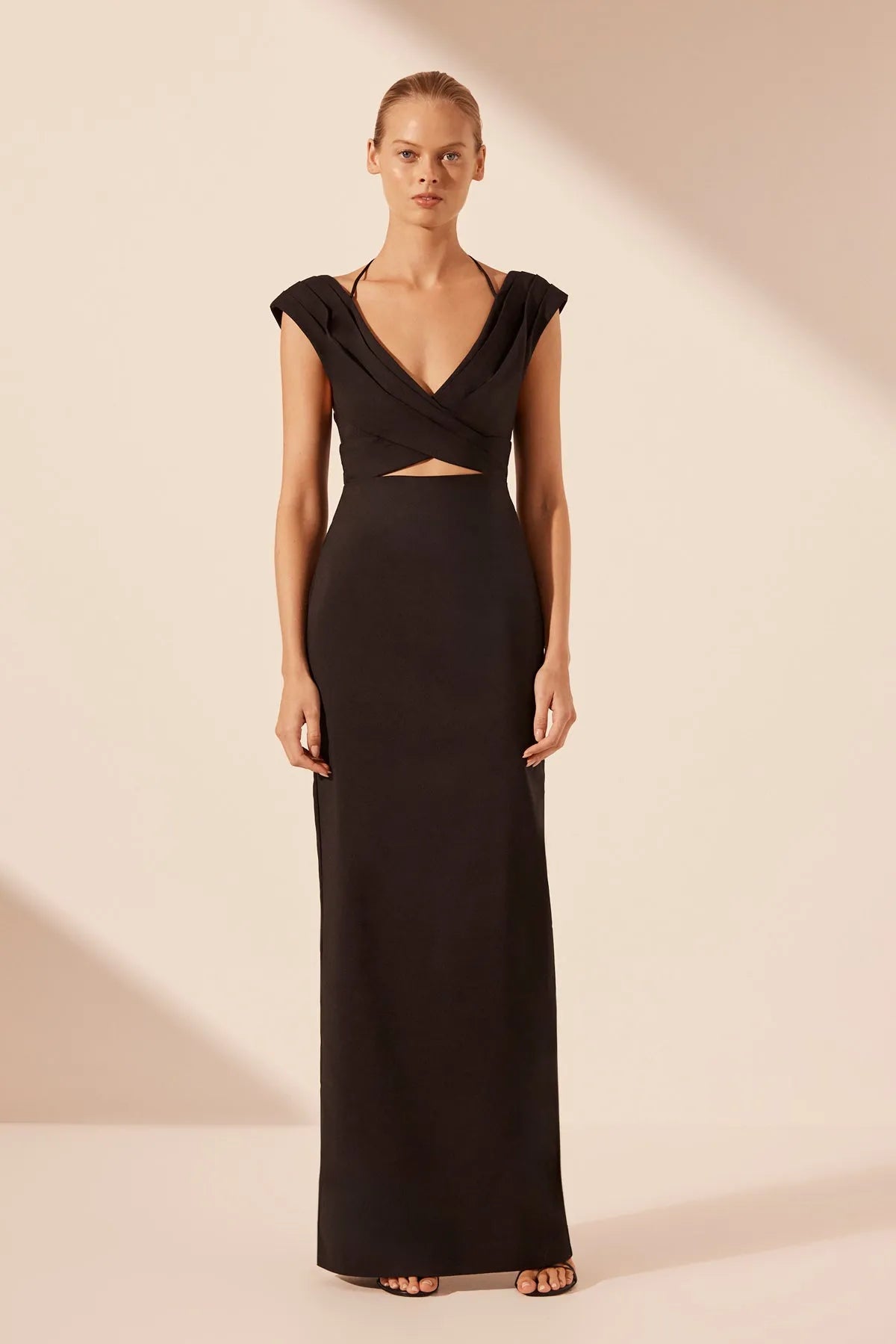 Shona Joy | Lani Cross Front Ruched Maxi Dress