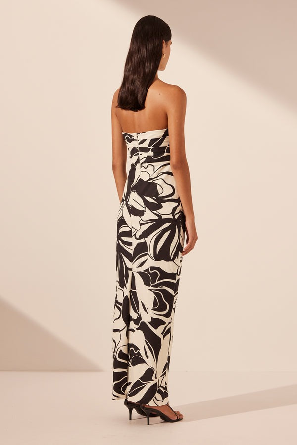 Shona Joy | Azize Strapless Draped Maxi Dress