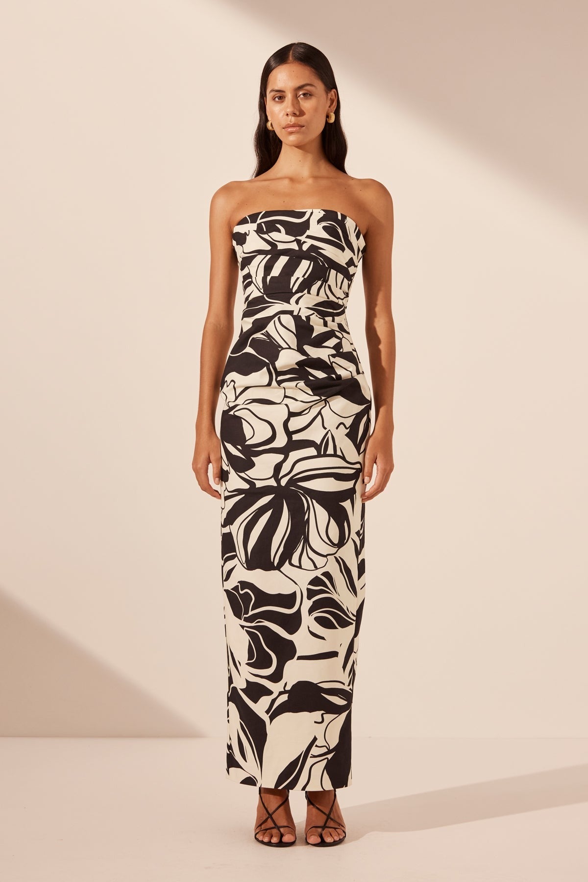 Shona Joy | Azize Strapless Draped Maxi Dress