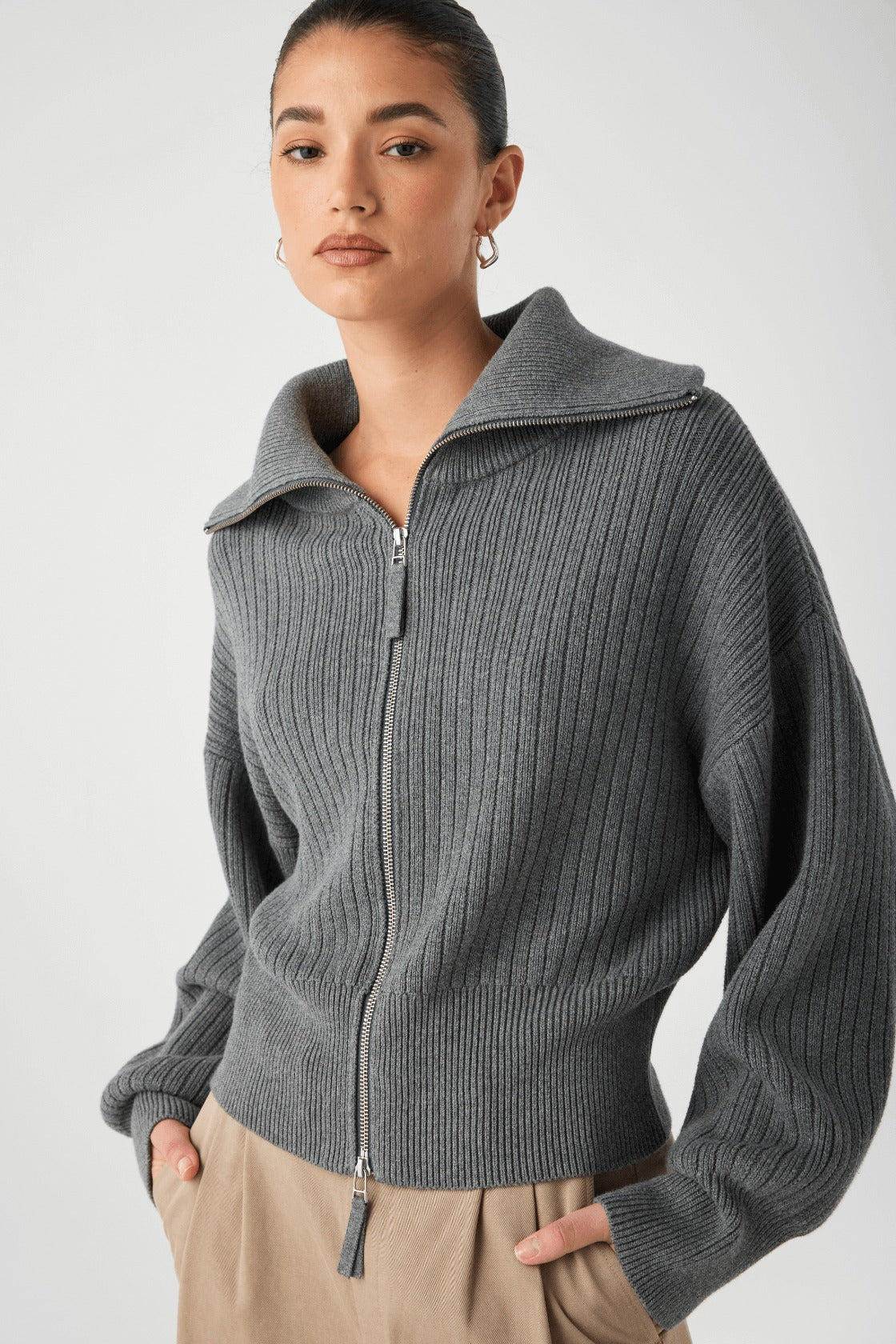 Arcaa Movement | Quincy Zip Sweater - Graphite