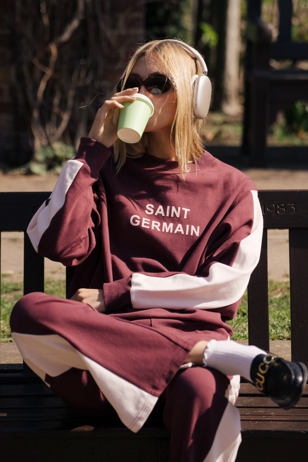 Araminta James | Saint Germain Knit Sweatshirt Red Wine