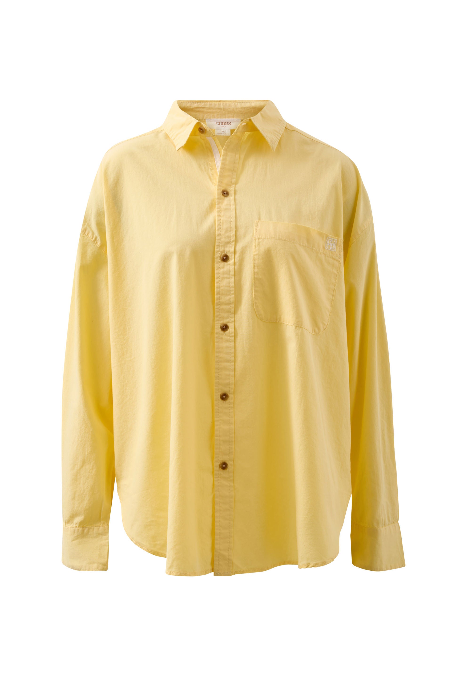 Ceres Life | Peta Oversized Shirt - Sunny Yellow