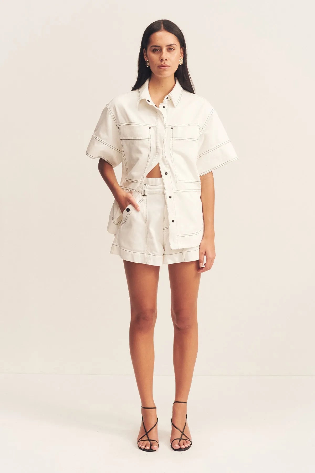 Shona Joy | Hana High Waisted Flared Short