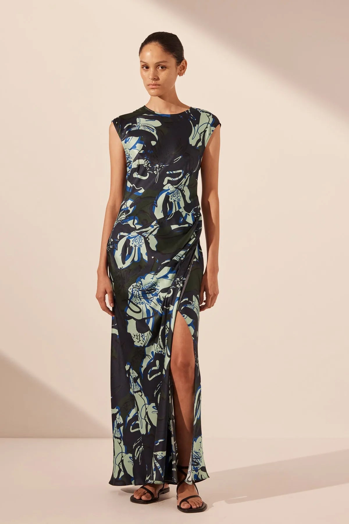 Shona Joy | Franco Silk Side Split Maxi Dress