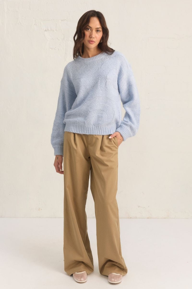 Mon Renn | Heritage Knit Jumper - Cerulean