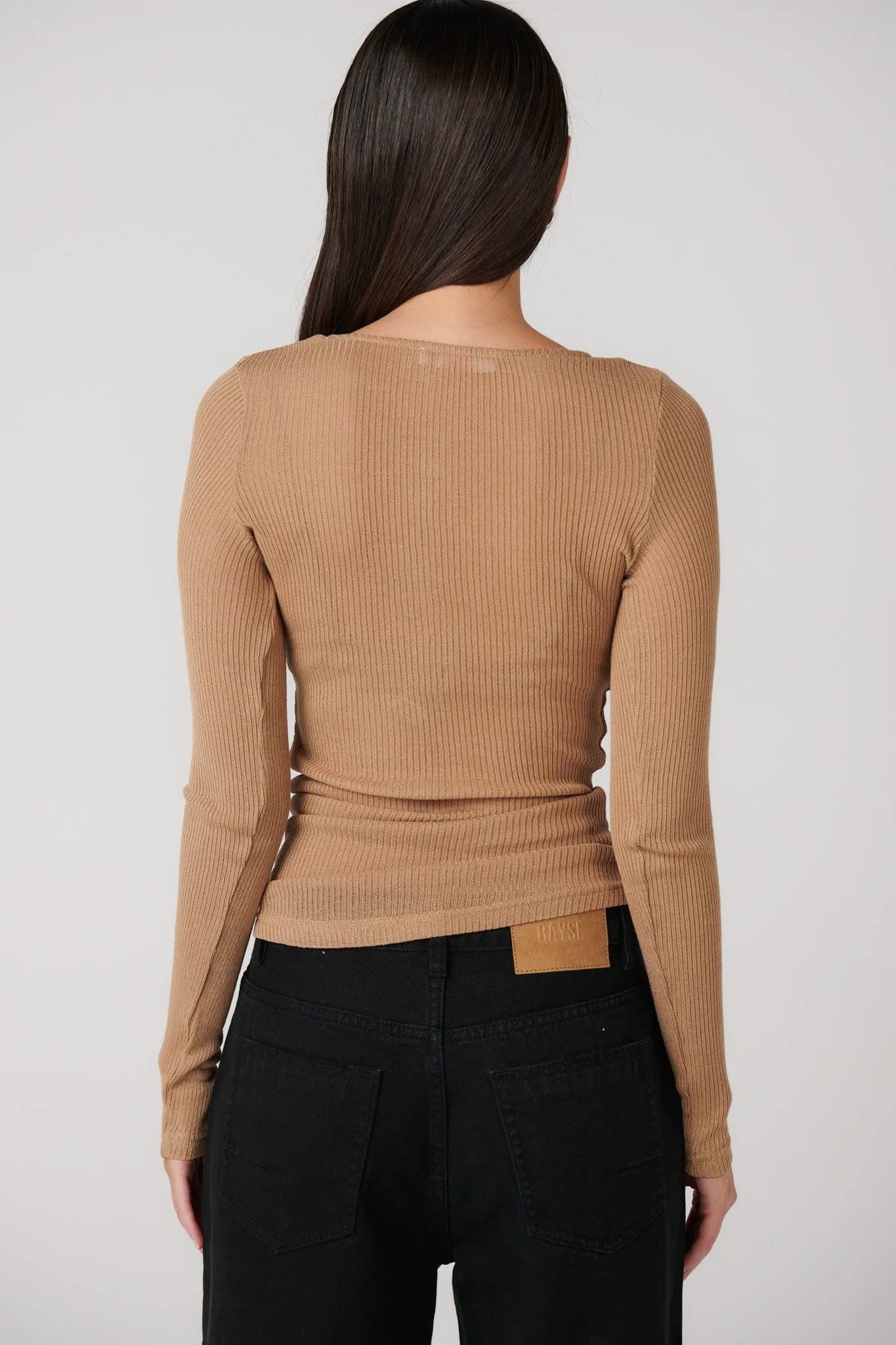 Bayse Brand | Xavier Button Top - Latte