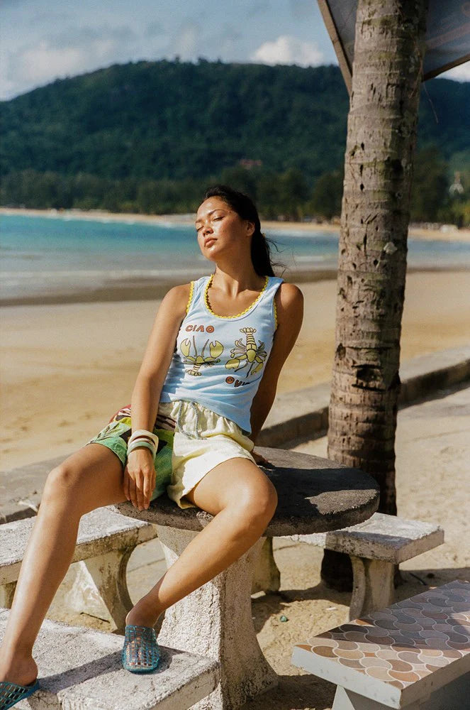 Ciao Ciao Vacation | Duo Rex Tank - Sky Blue