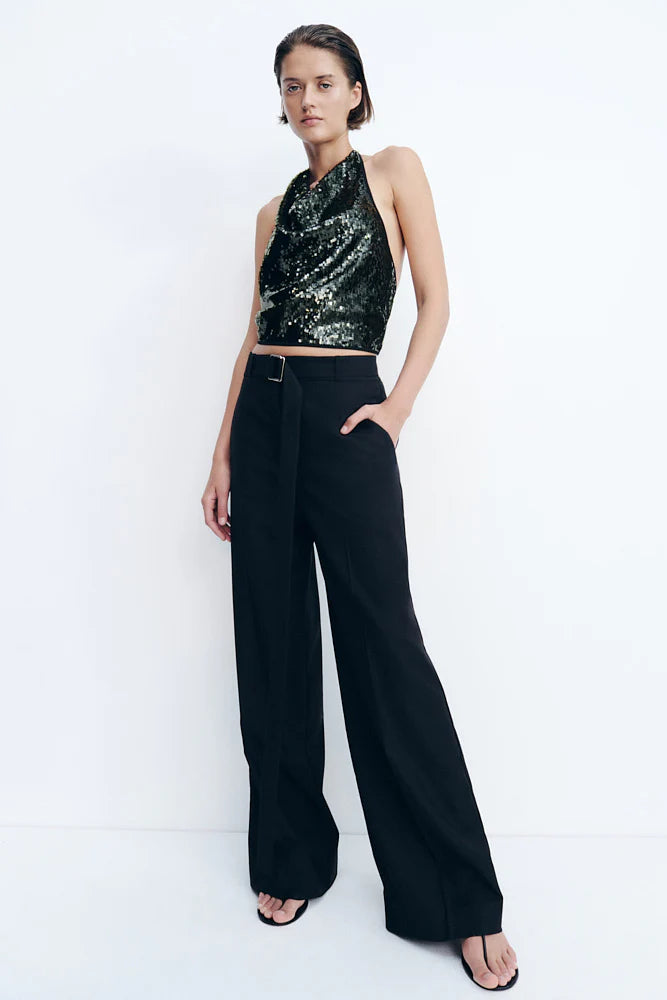 Shona Joy | Castro Wide Leg Belted Pant