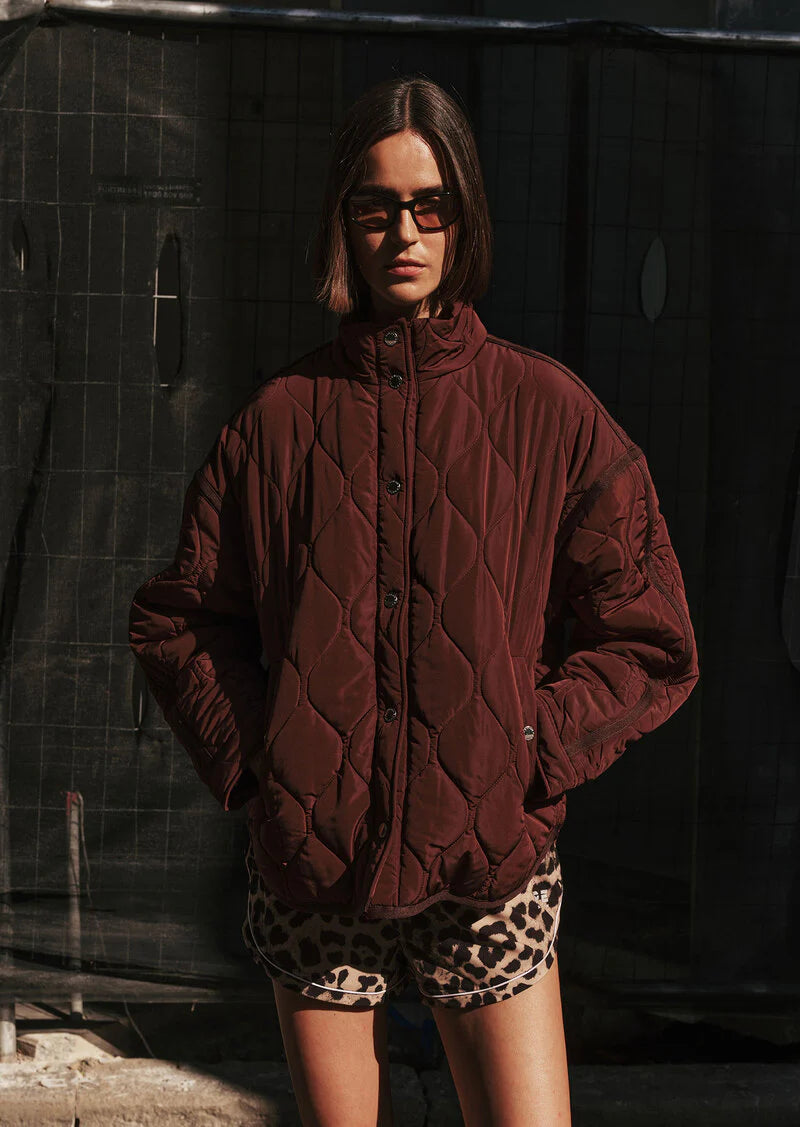 PE Nation | Surge Quilt Jacket - Mahogany