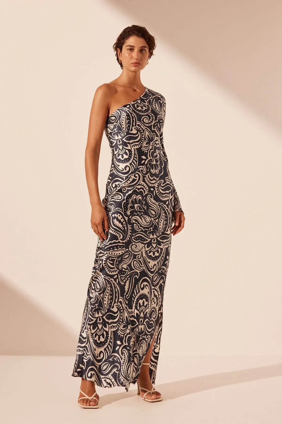 Shona Joy | Anthea Silk One Shoulder Maxi Dress