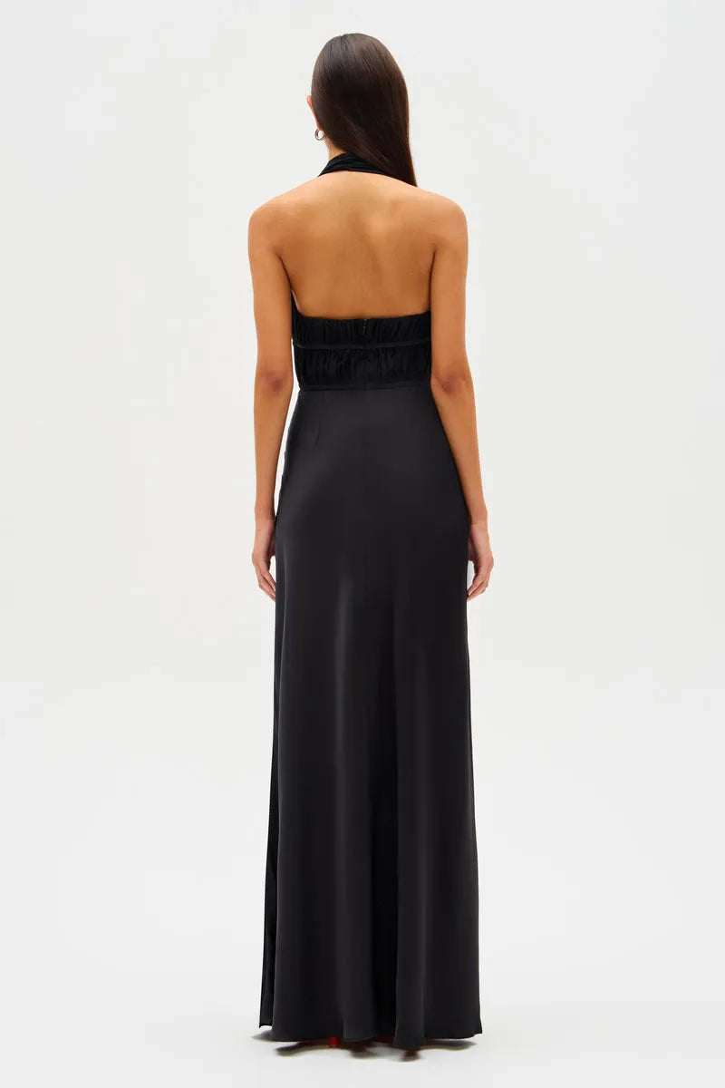 Misha | Celine Satin Maxi Dress