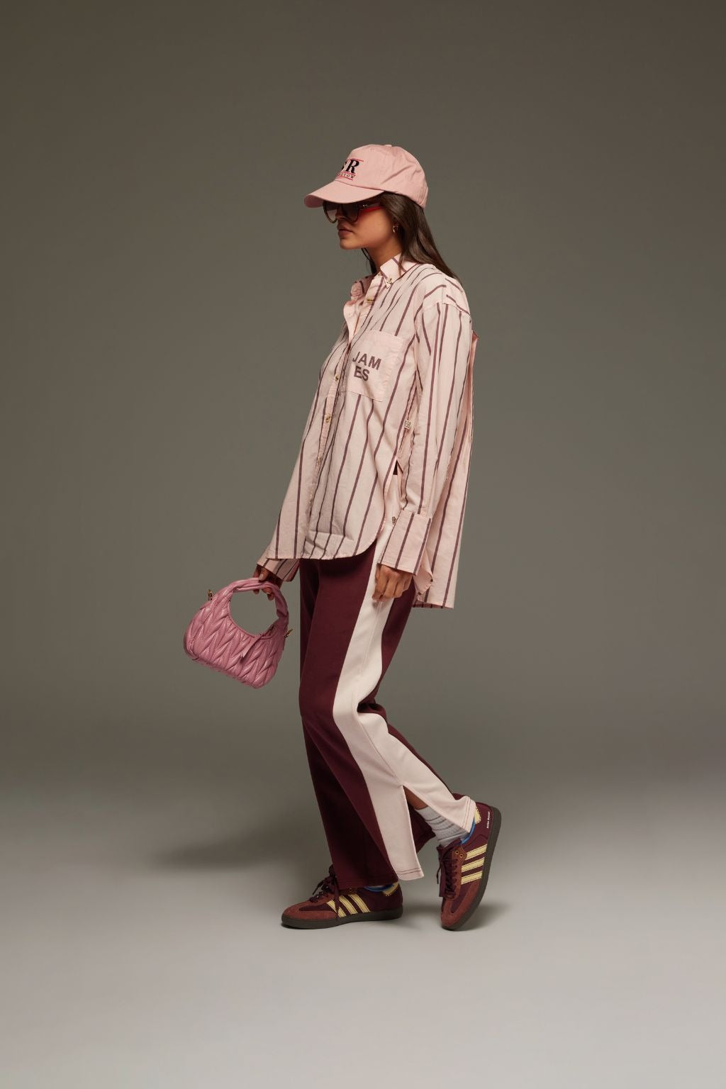 Araminta James | Alpine Cotton Stripe Shirt Light Blush