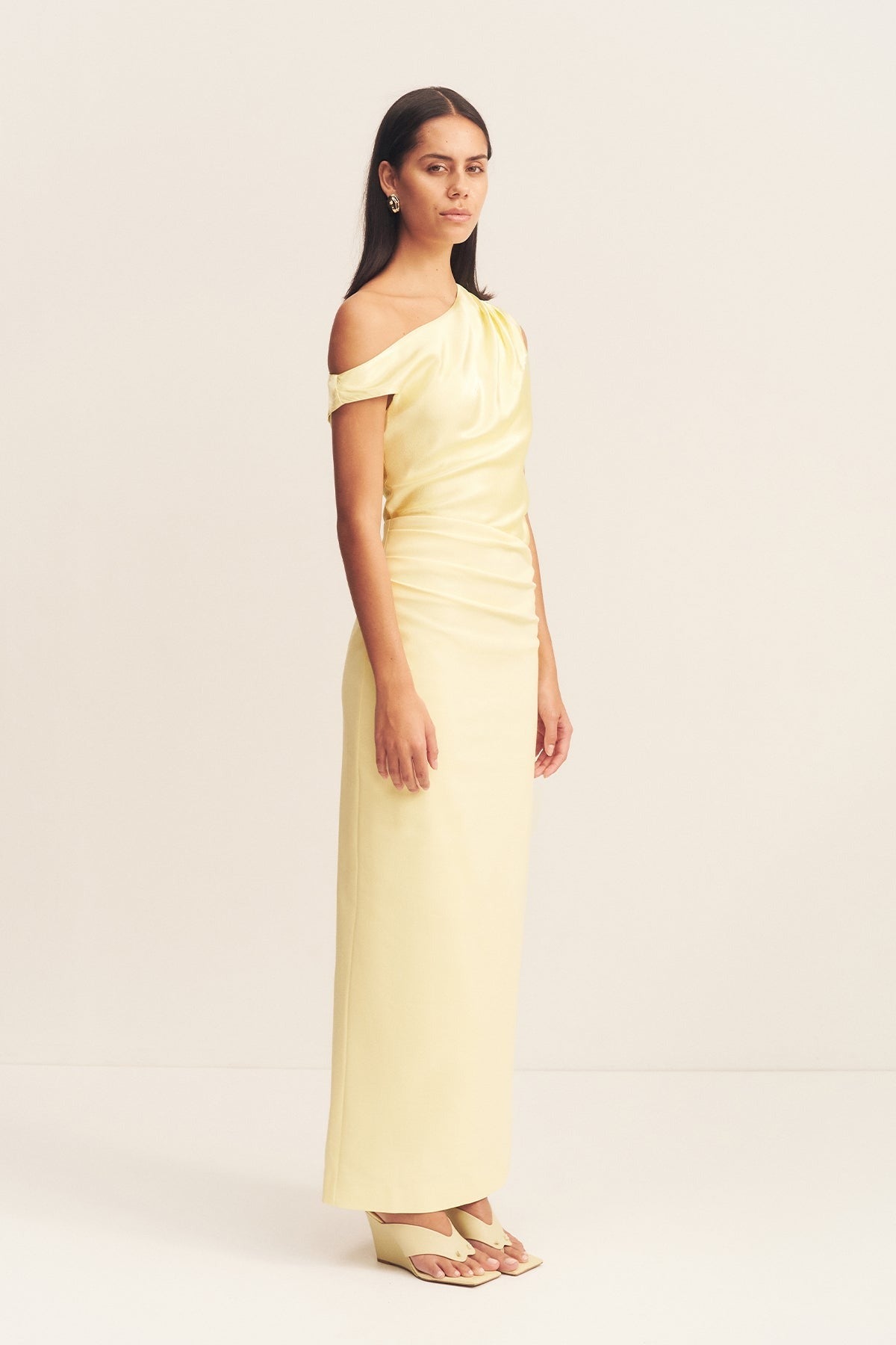 Shona Joy | Dillon Contrast Draped Maxi Dress