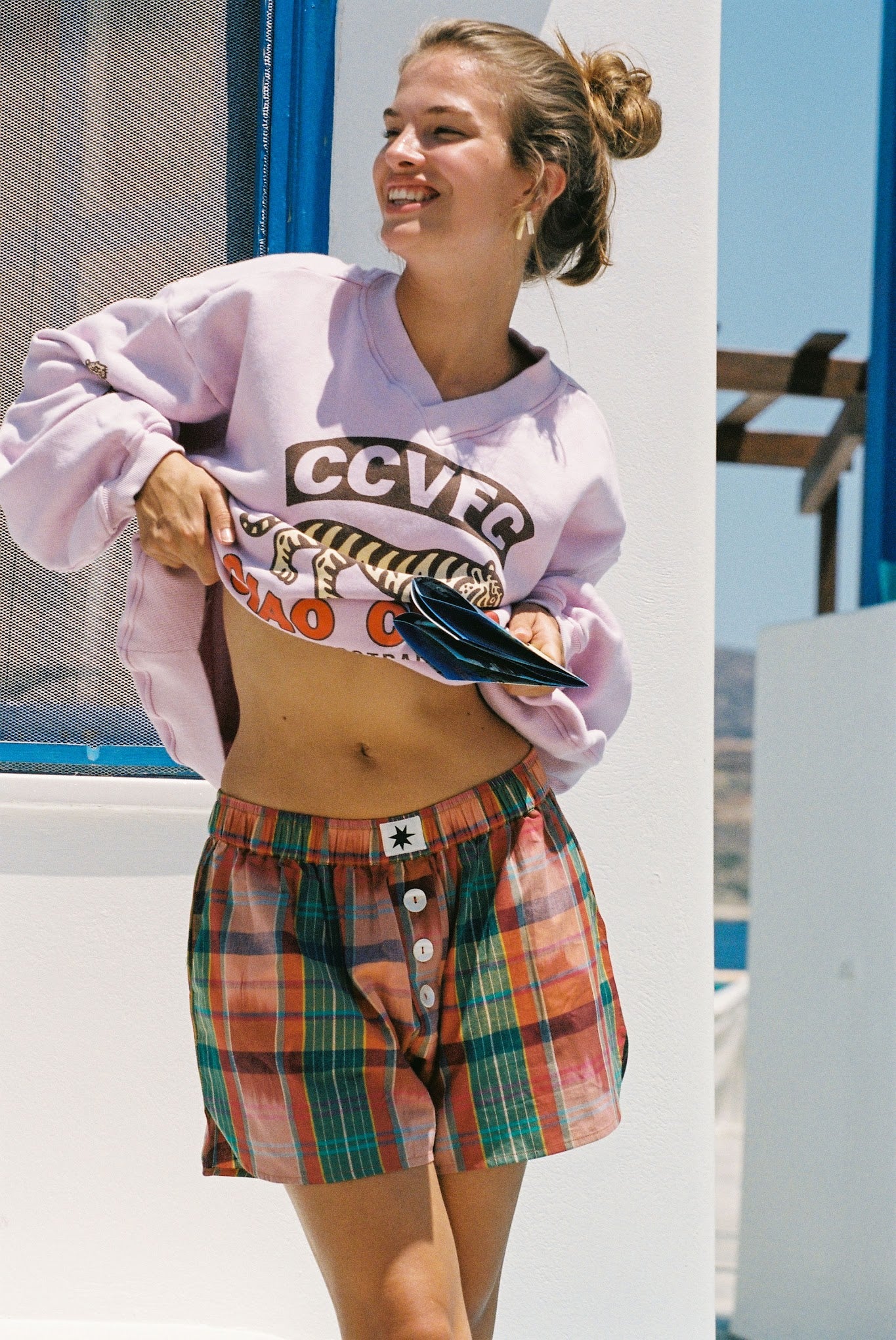 Ciao Ciao Vacation | Binnie Check Boxer Shorts