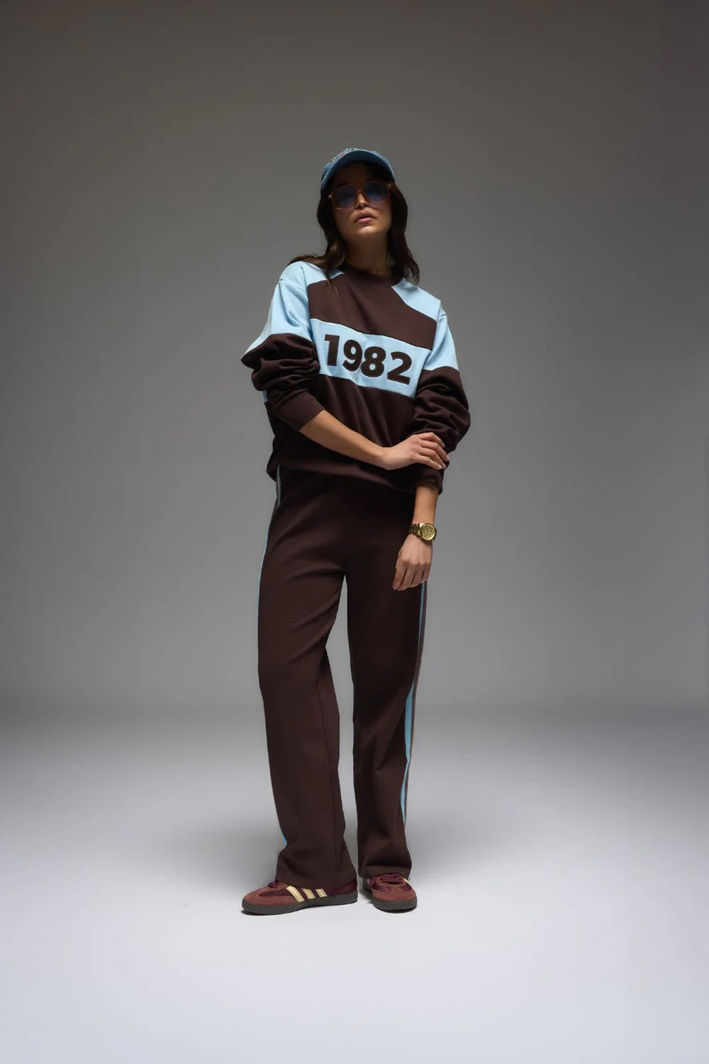 Araminta James | 1982 Contrast Knit Sweater Espresso