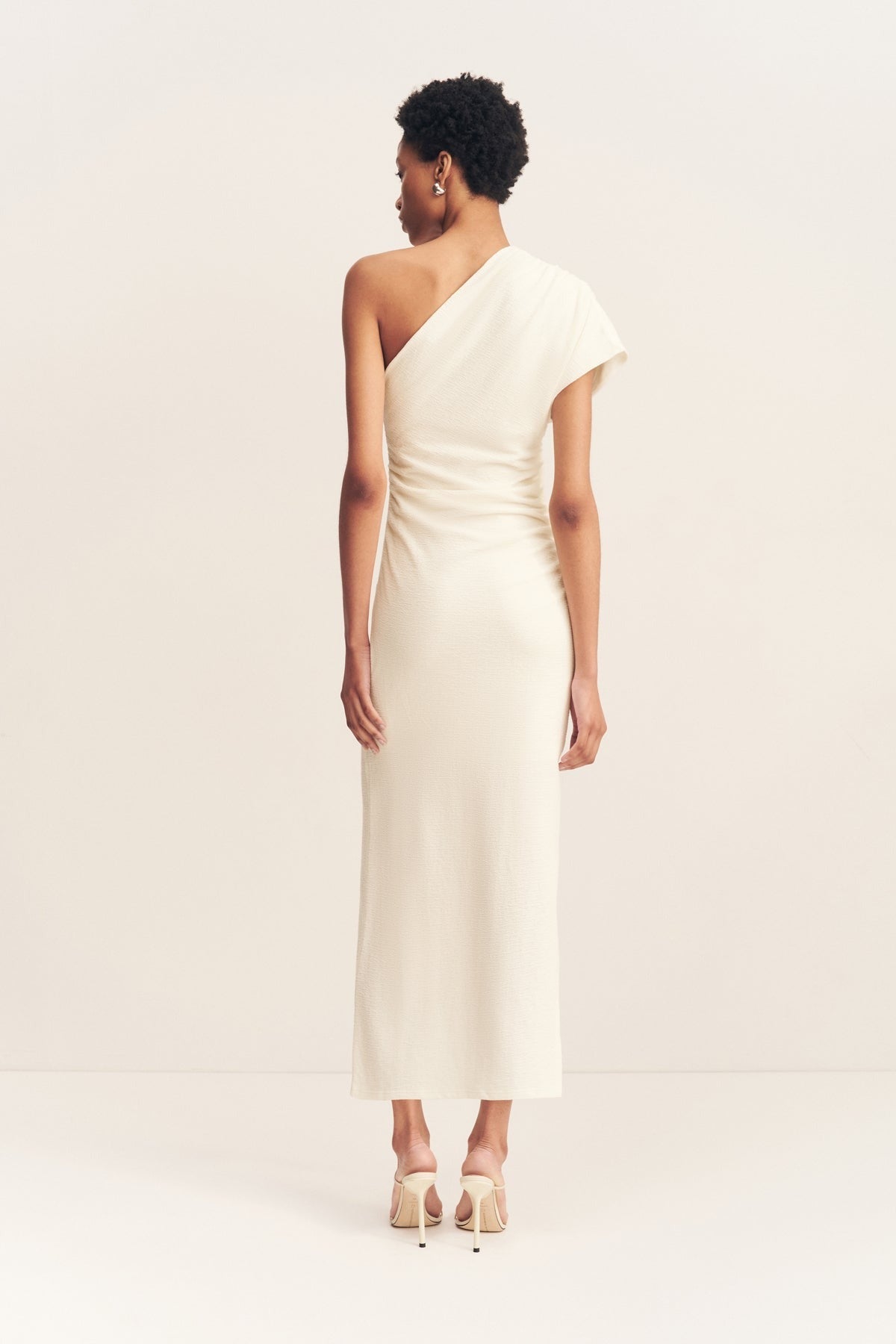 Shona Joy | Beau Asymmetrical Midi Dress - Ivory