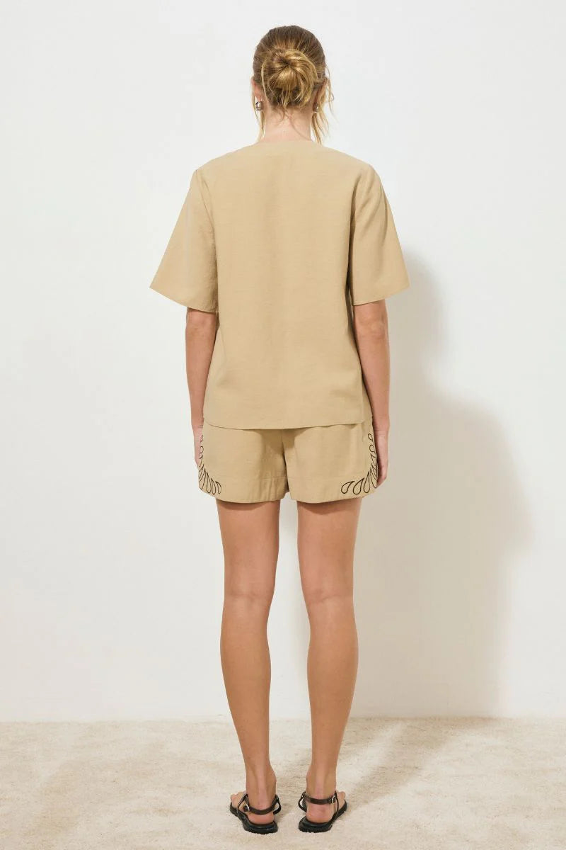 Mon Renn | Rosario Top Neutral Black