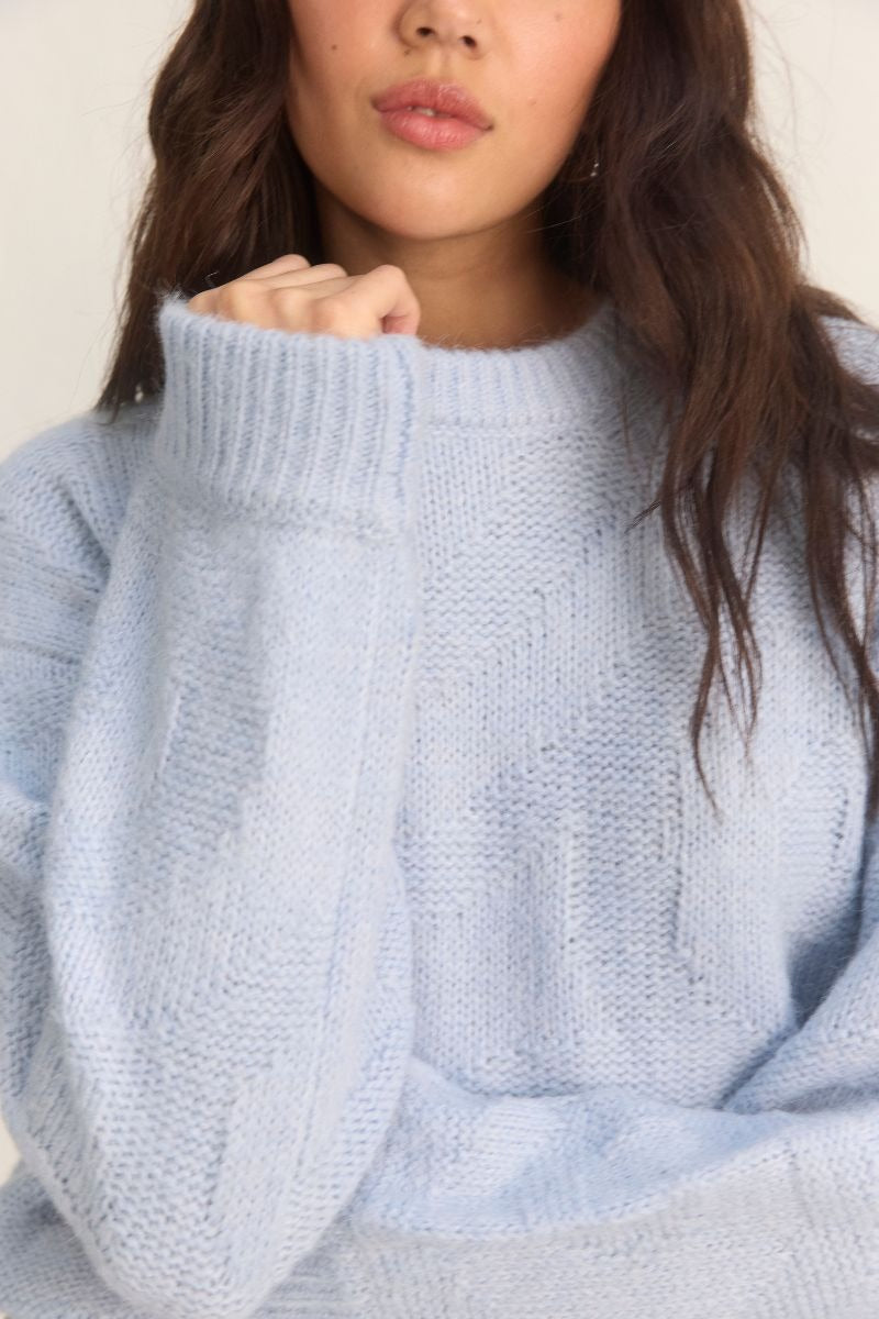 Mon Renn | Heritage Knit Jumper - Cerulean