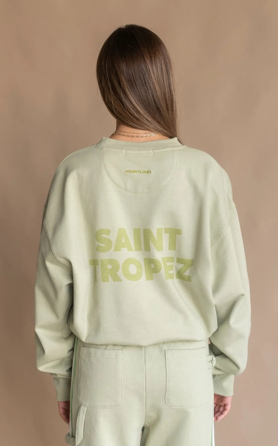 Araminta James | Saint Tropez Sweatshirt - Sage