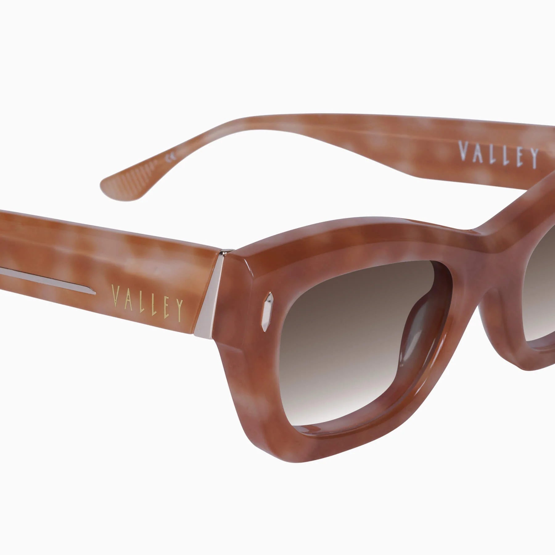 Valley | Delancey - Pastel Tort w. Gold Metal / Brown Gradient Lens