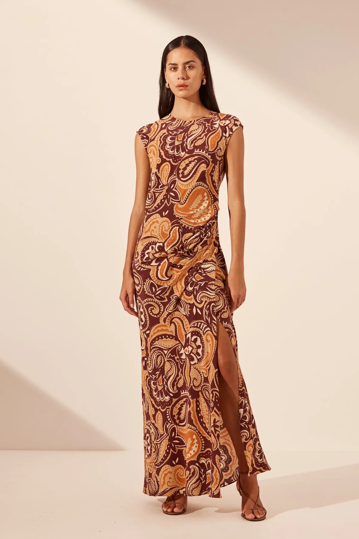 Shona Joy | Zahra Silk Side Split Maxi Dress