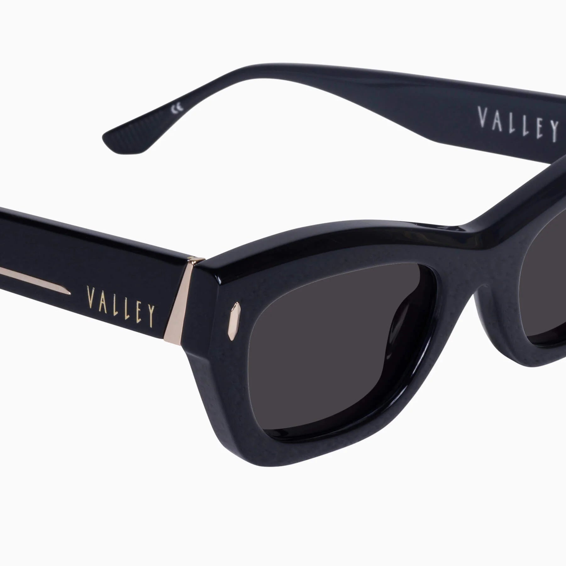 Valley | Delancey - Gloss Black w. Gold Metal / Black Lens