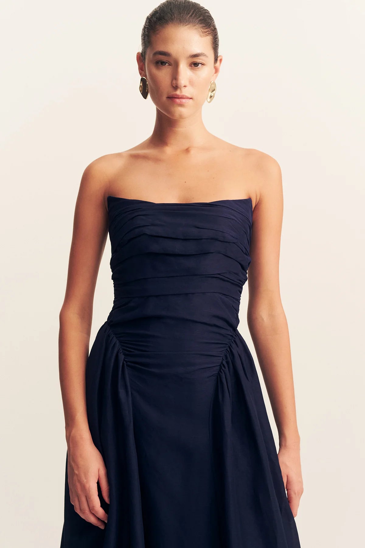 Shona Joy | Celeste Strapless Panelled Maxi Dress