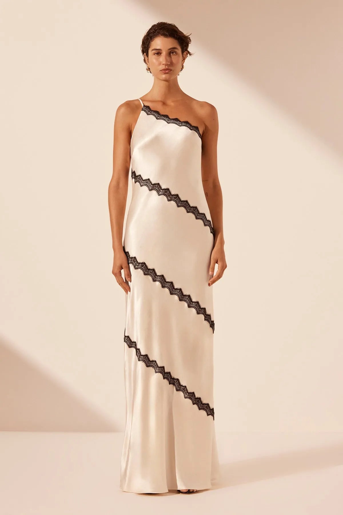 Shona Joy | Camille Lace Asymmetrical Maxi Dress