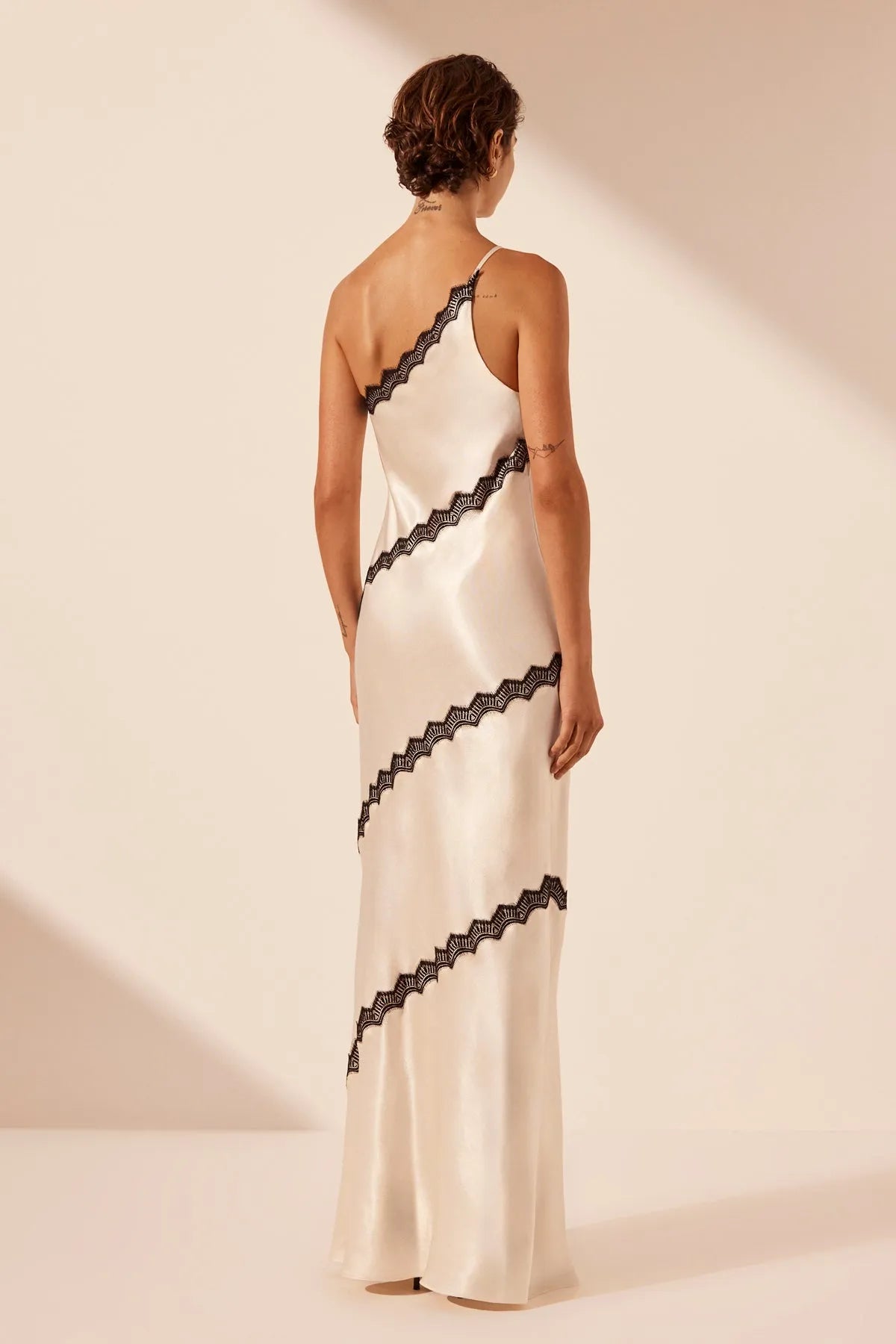 Shona Joy | Camille Lace Asymmetrical Maxi Dress