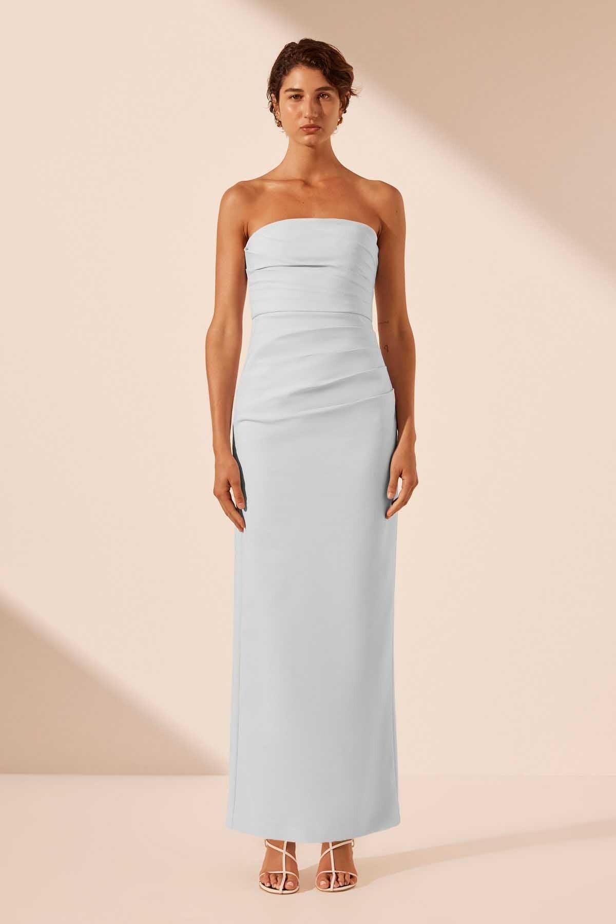 Shona Joy | Lani Strapless Draped Maxi Dress