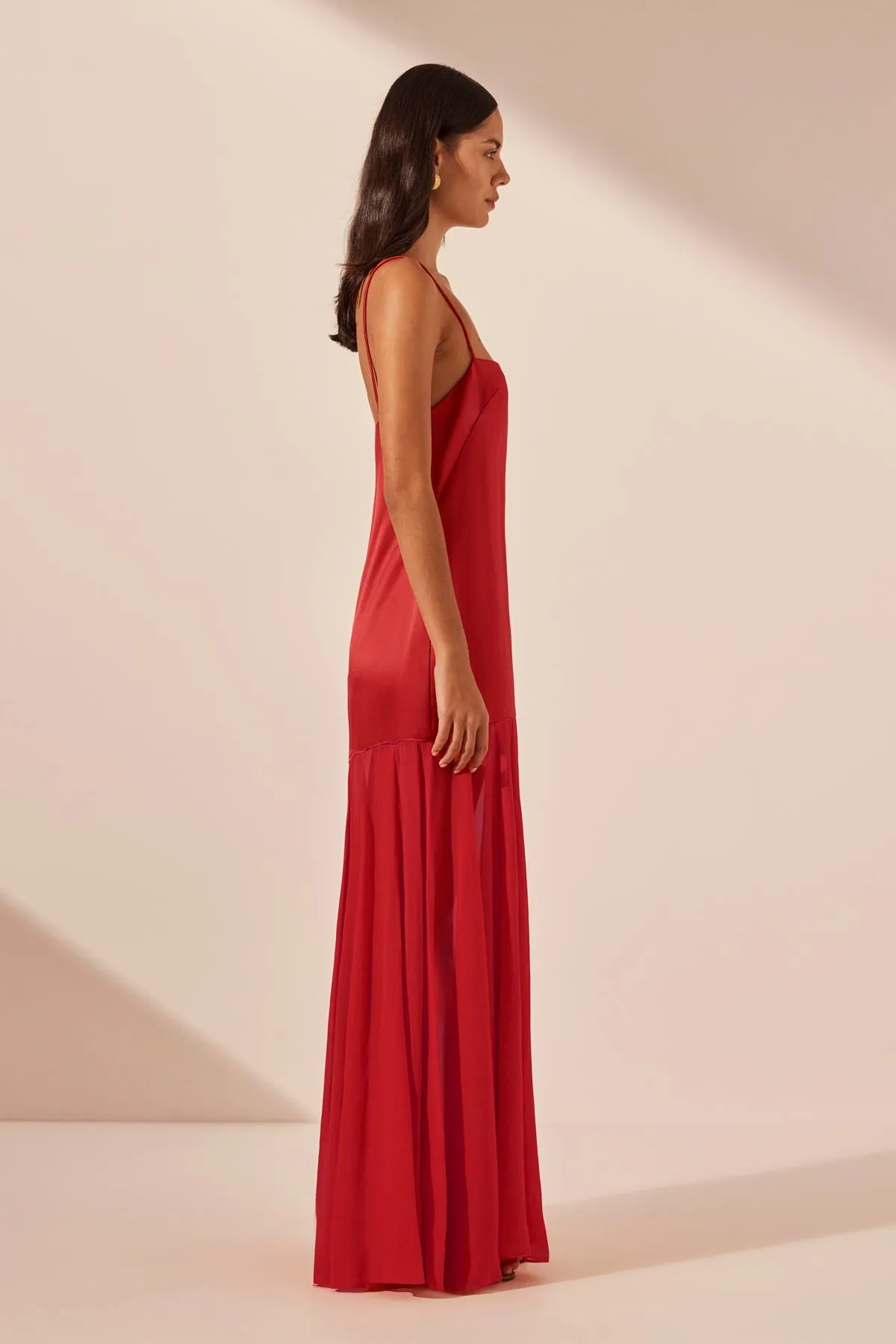 Shona Joy | Moraya Dropped Waist Maxi Dress - Chilli