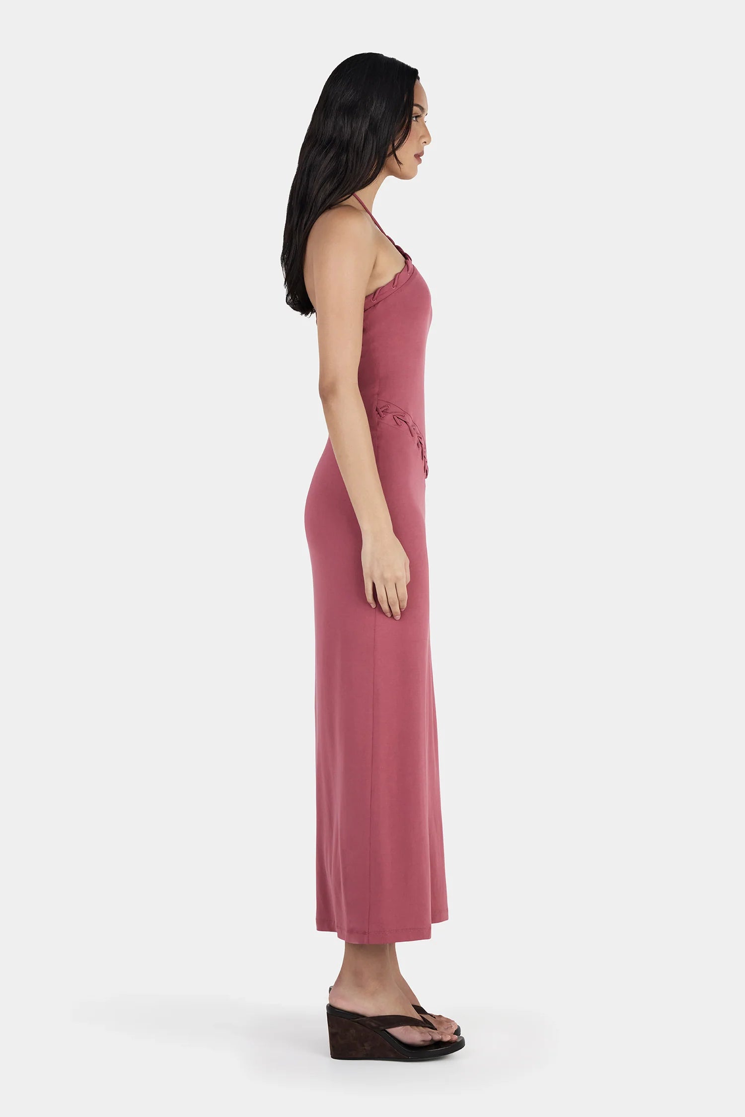 Ownley | Aaliyah Midi Dress - Deep Rose