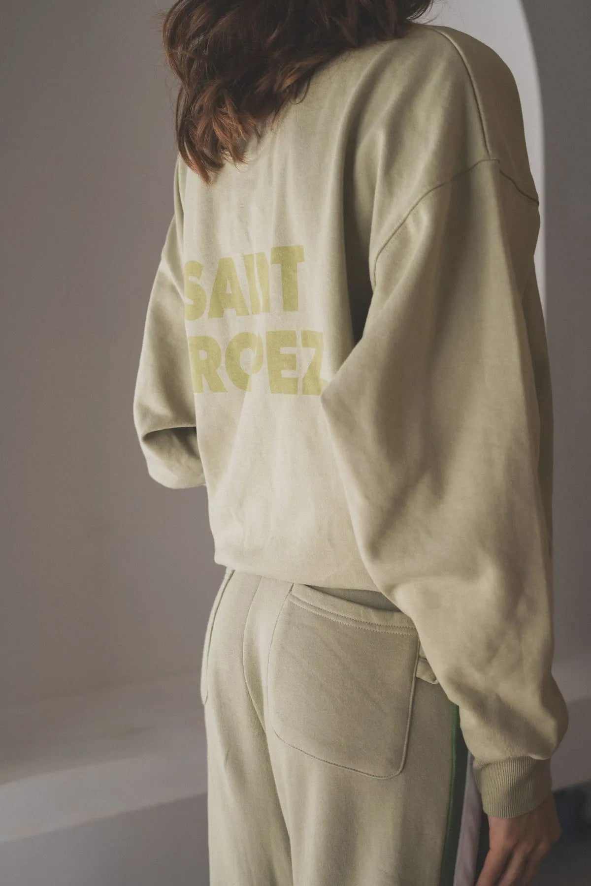 Araminta James | Saint Tropez Sweatshirt - Sage