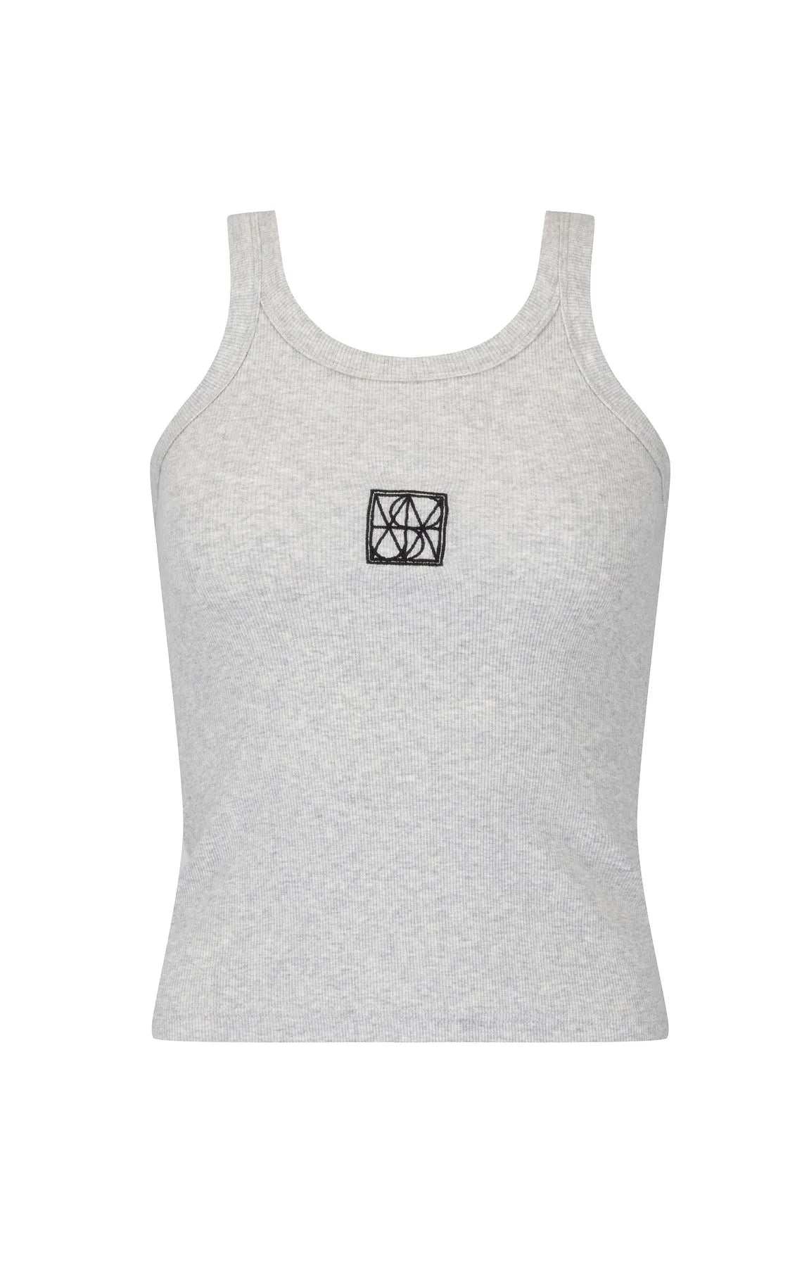 Araminta James | Monogram Tank Grey Marle