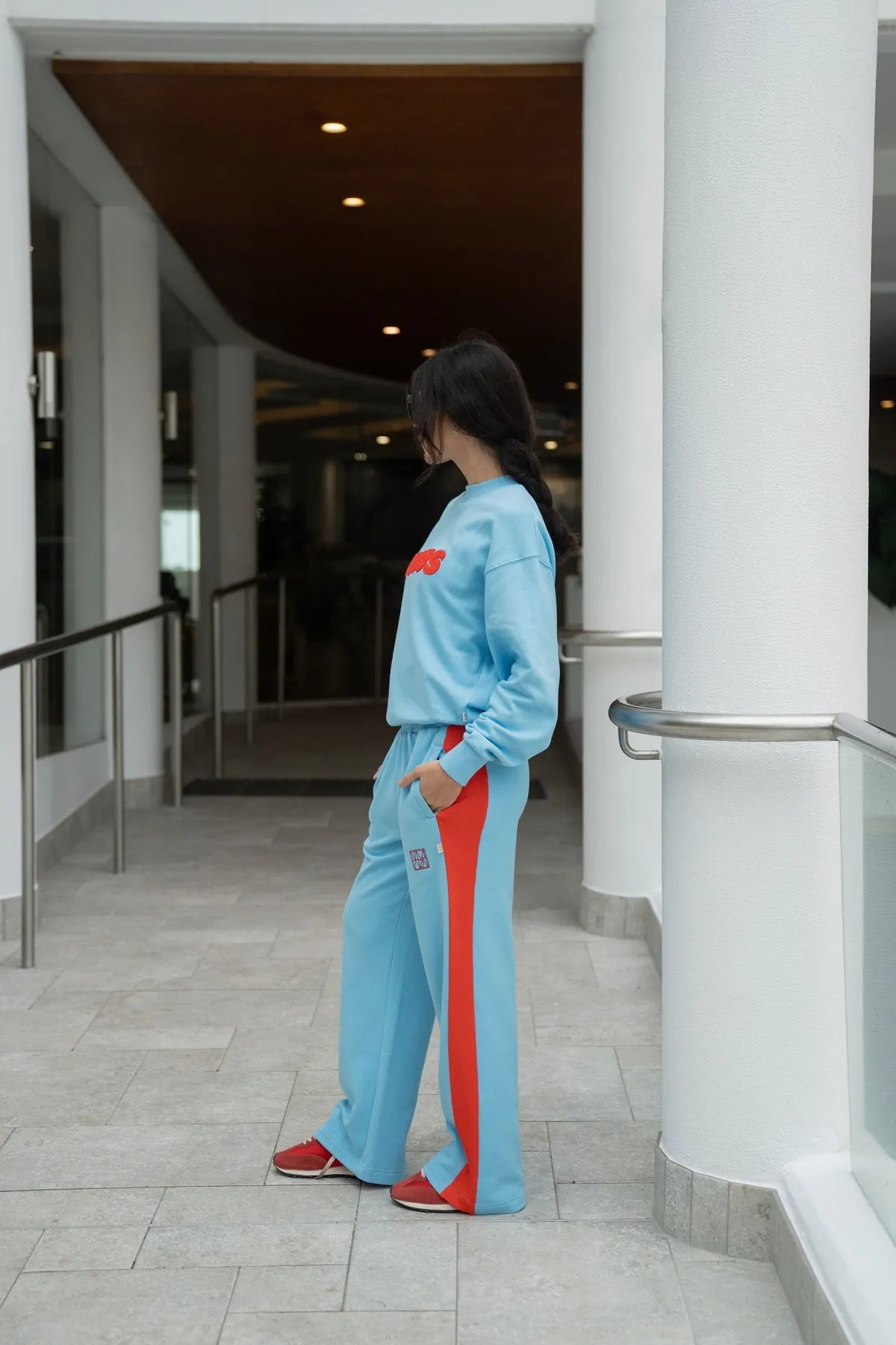 Araminta James | Classic Track Pant Ice Blue