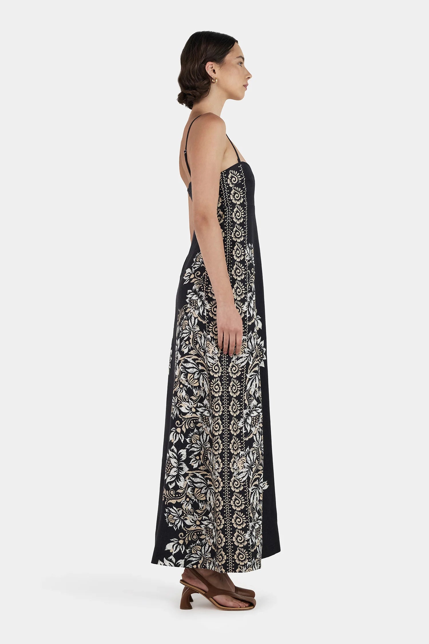 Hansen & Gretel | Alida Linen Maxi Dress - Midnight Bells