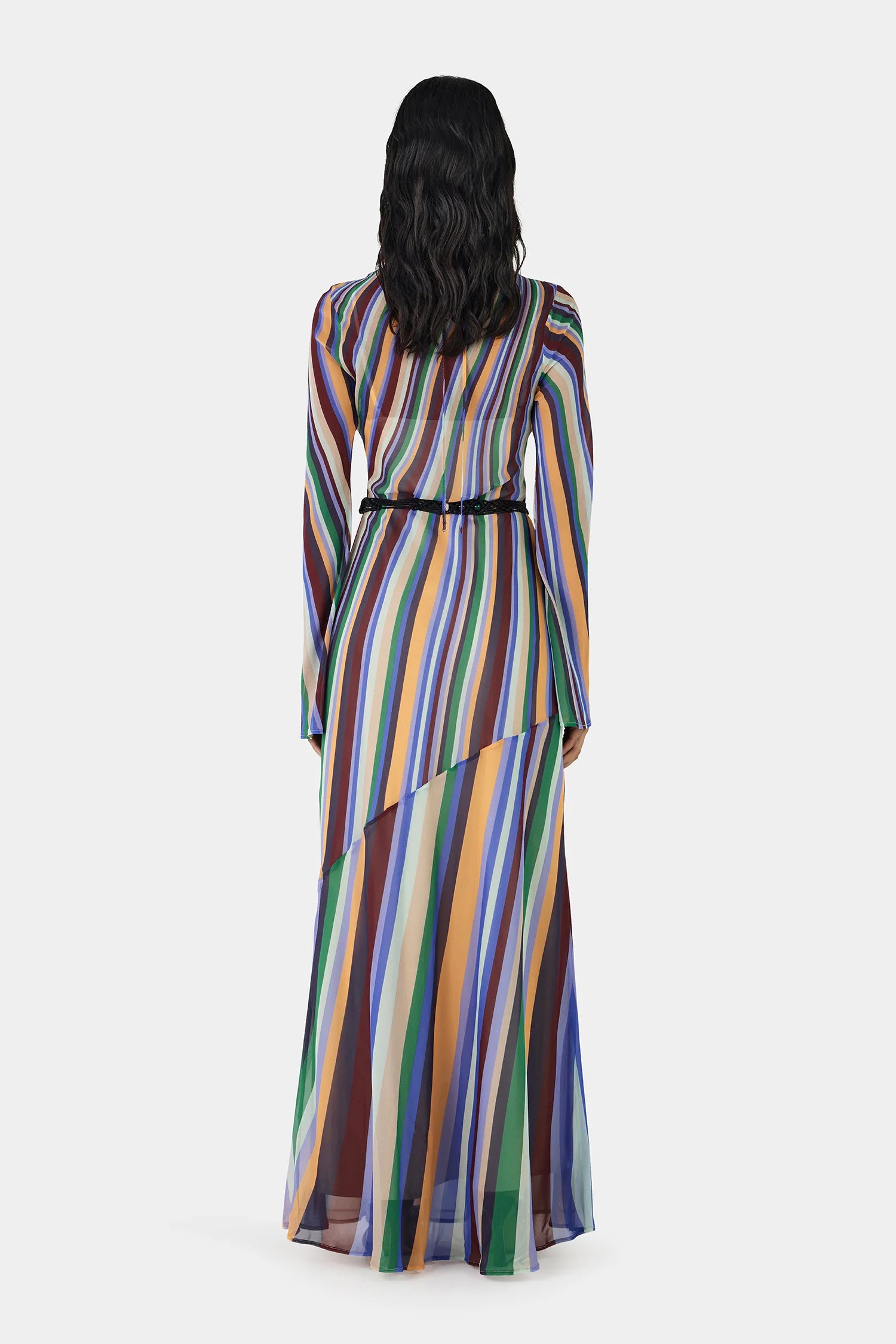 Hansen & Gretel | Amouk Silk Maxi Dress - Wave Length