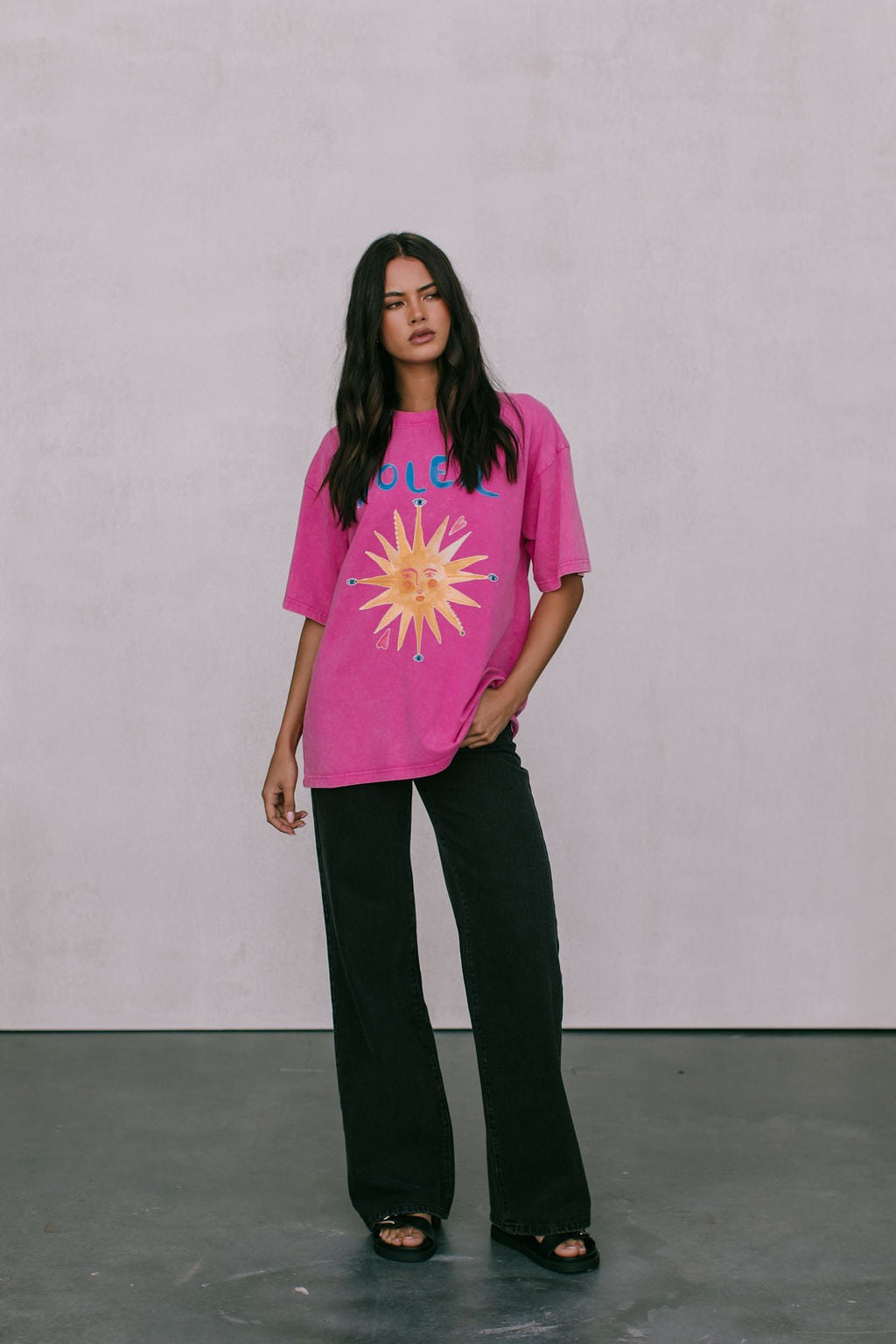 Maku The Label | SOLEIL Oversize T-Shirt - Rose Red