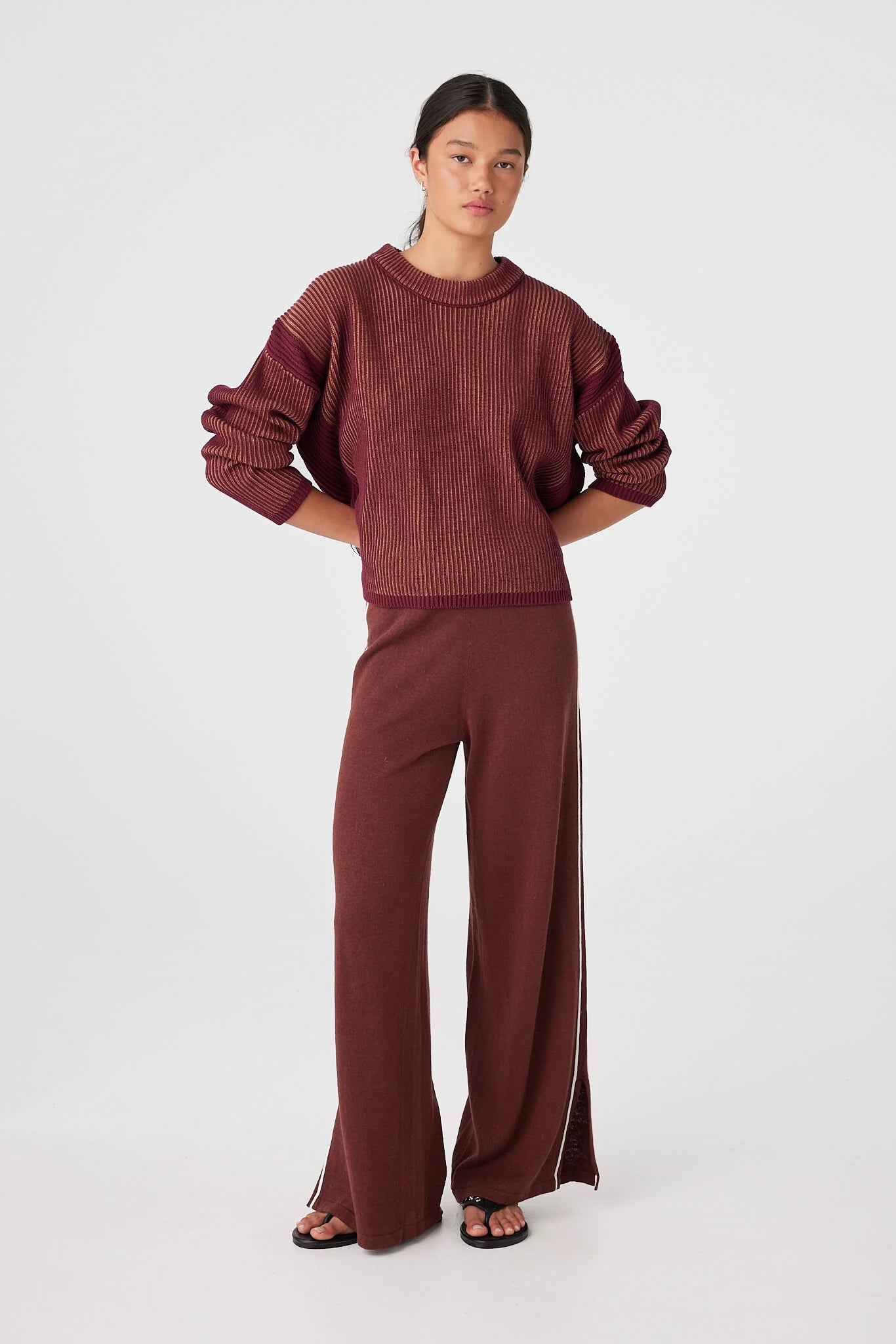 Arcaa Movement | Josie Sweater - Merlot & Pecan